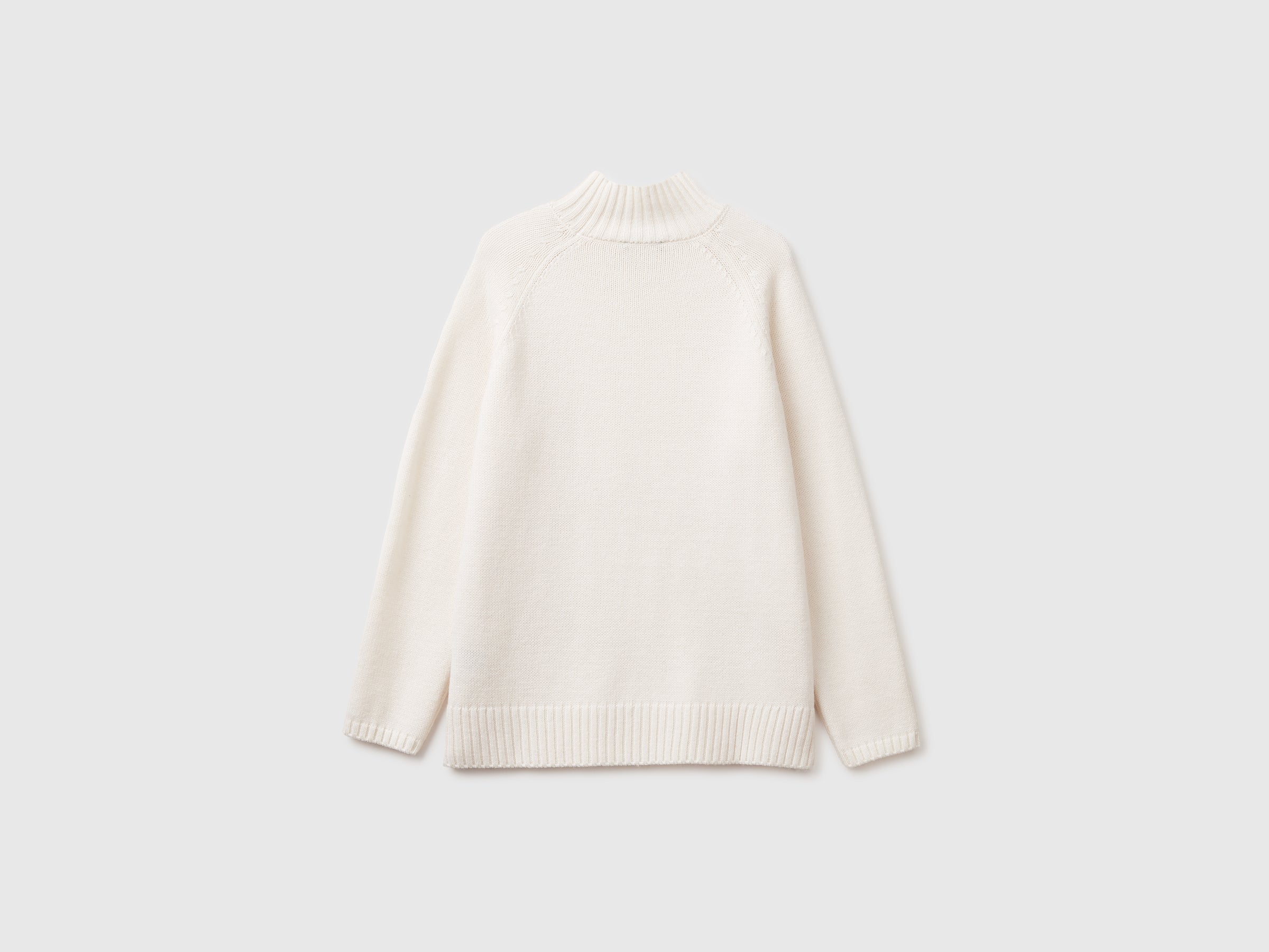 Benetton Sweaters Maglione dolcevita frange taglia S