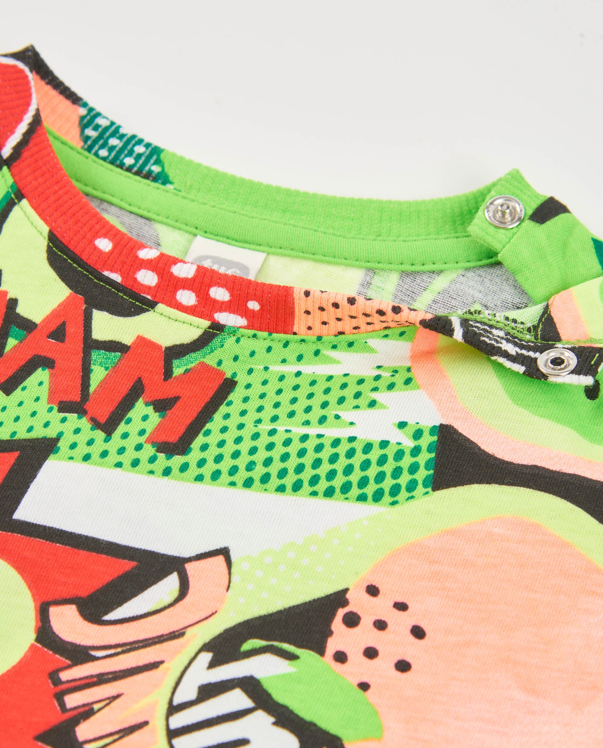 TucTuc Magliette t-shirt bambino verde stampa fumetto