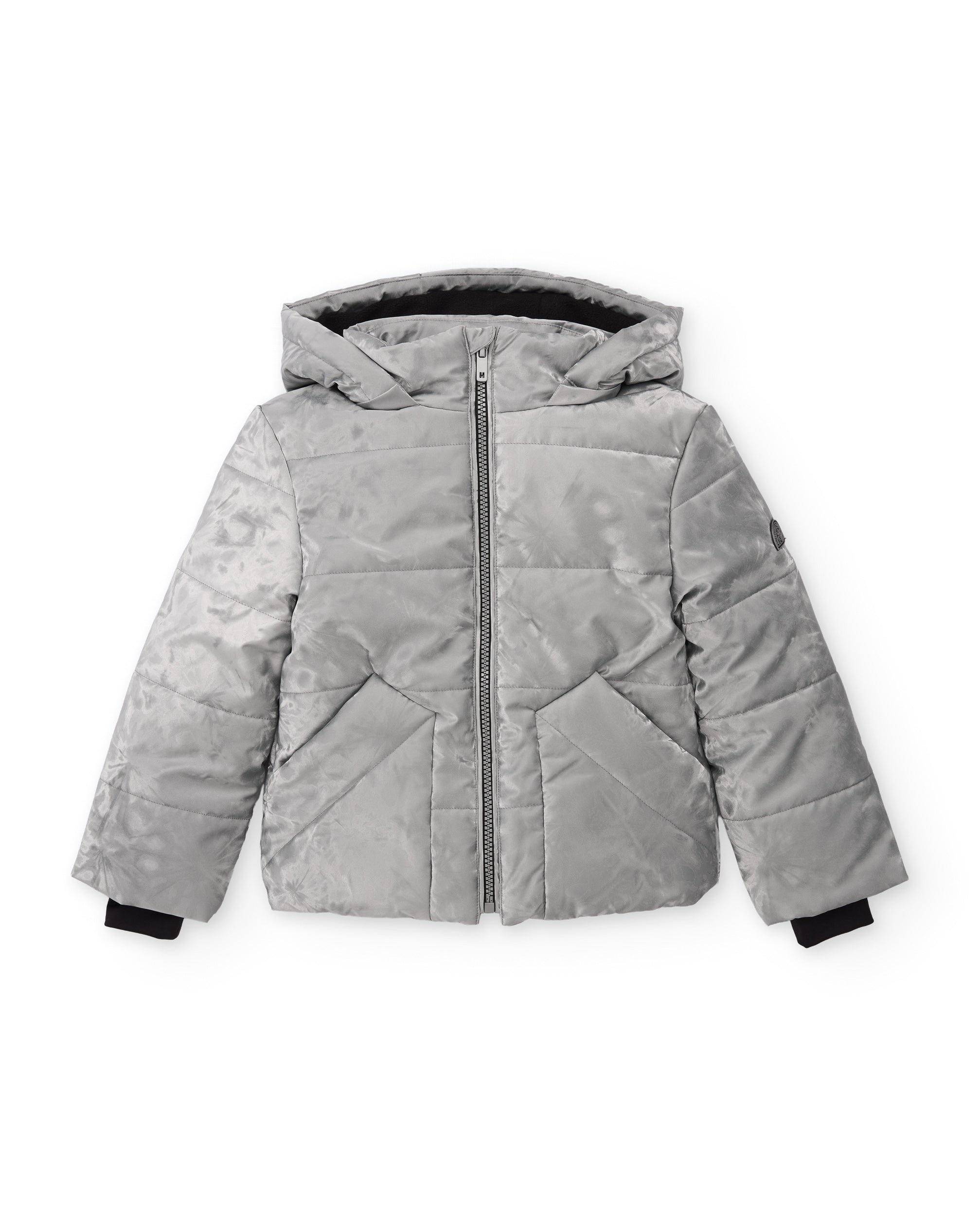 TucTuc Cappotti Piumino Bimba Argento con Cappuccio