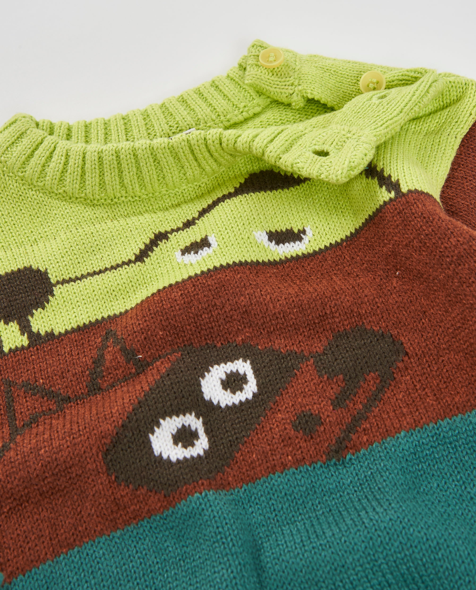 TucTuc Maglioni Maglione Bambino Verde Tricot Caldo Collo Tondo