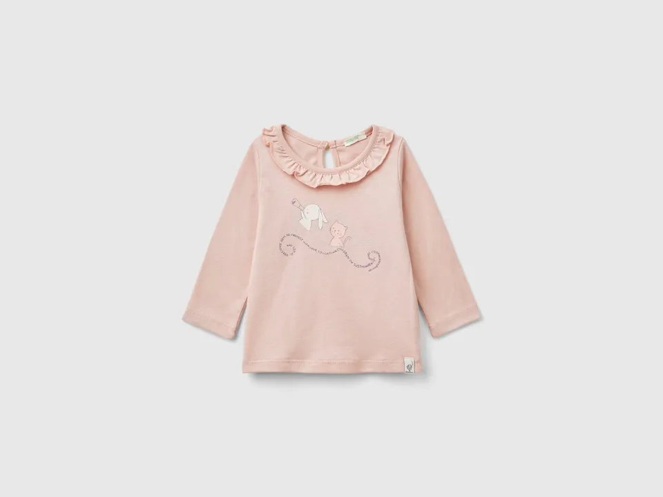 United Colors of Benetton T-Shirt Cotone 68 Stampa Animal
