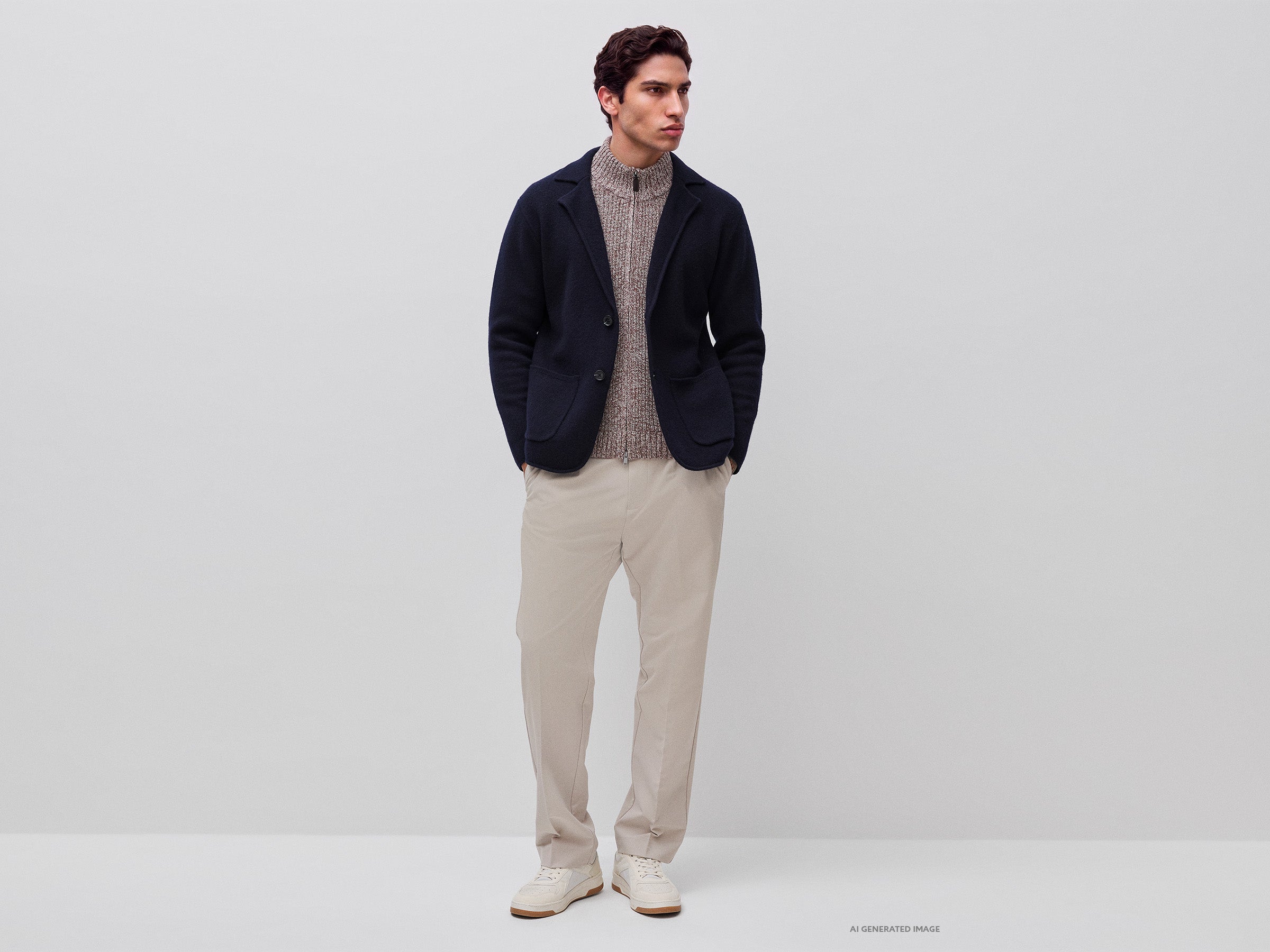 United Colors of Benetton Blazer giacca lana bollita due bottoni