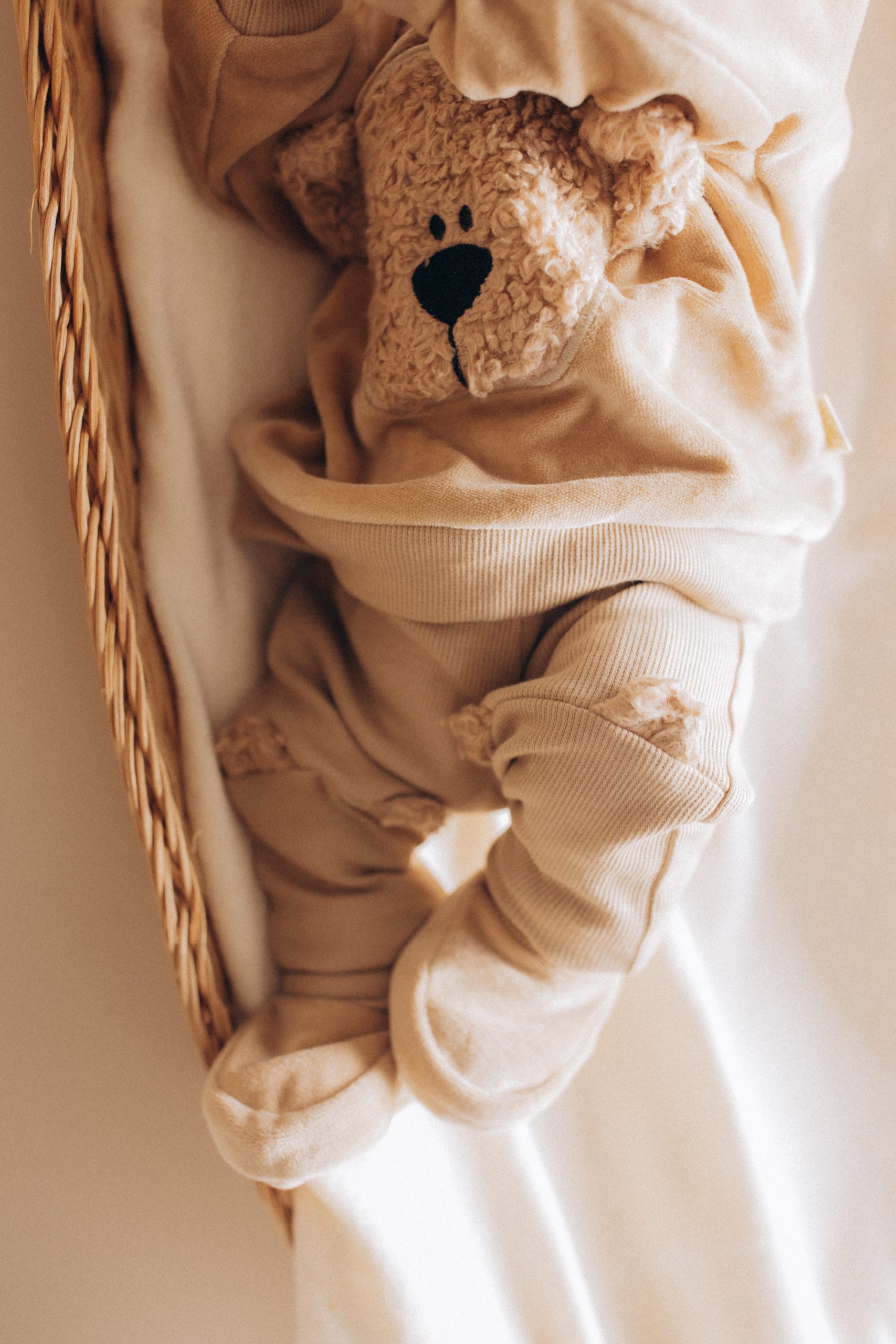 Woolly Organic Leggings Teddy Ears leggings orecchie cotone organico
