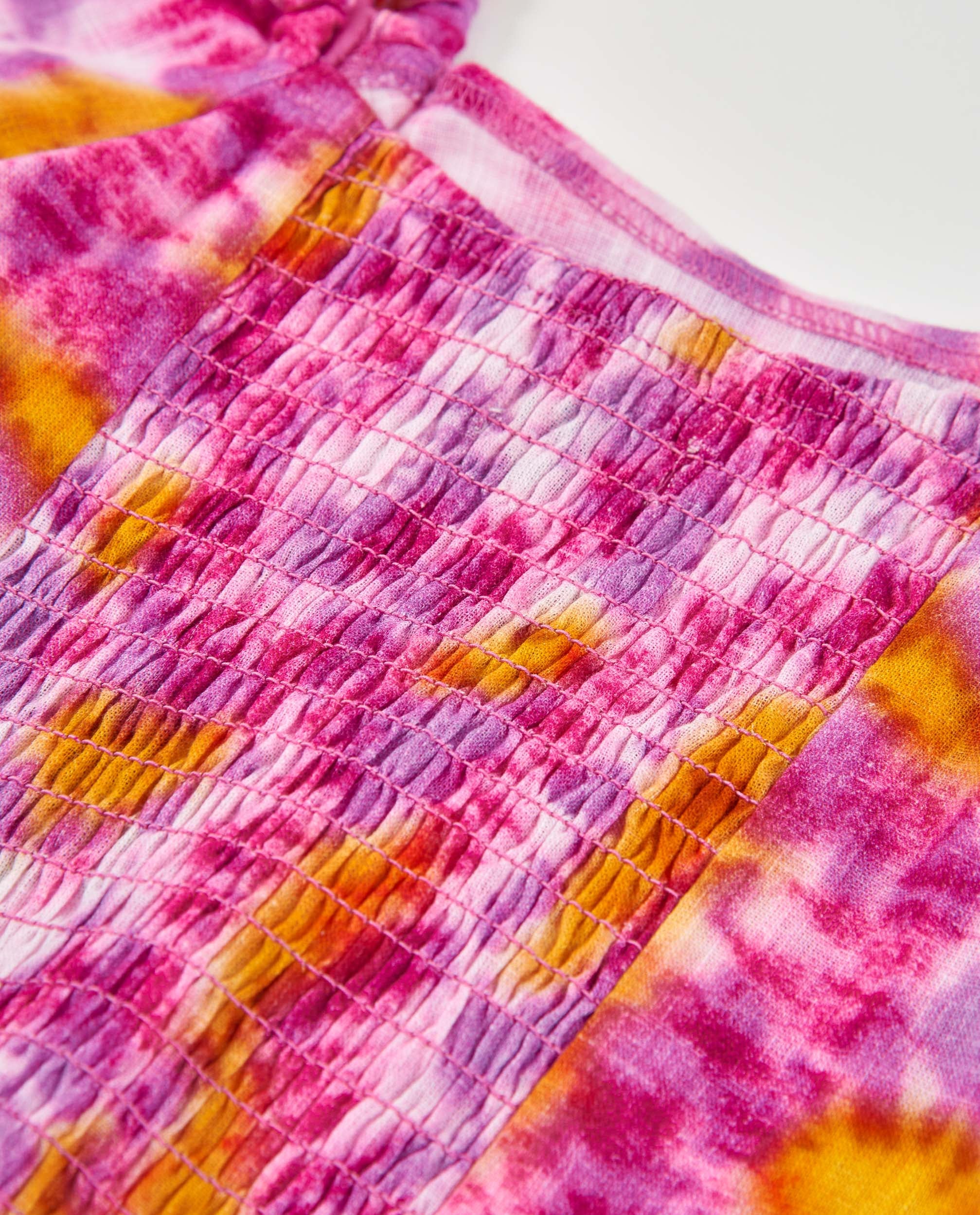 TucTuc Camicette Blusa Bambina Fucsia Tie-Dye Leggera