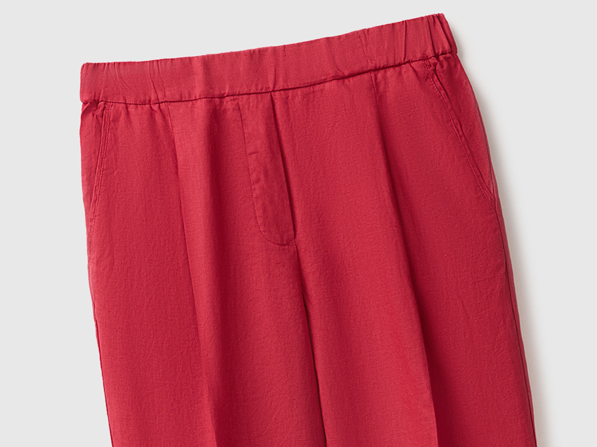 United Colors of Benetton Carrot fit trousers pantaloni lino Europa