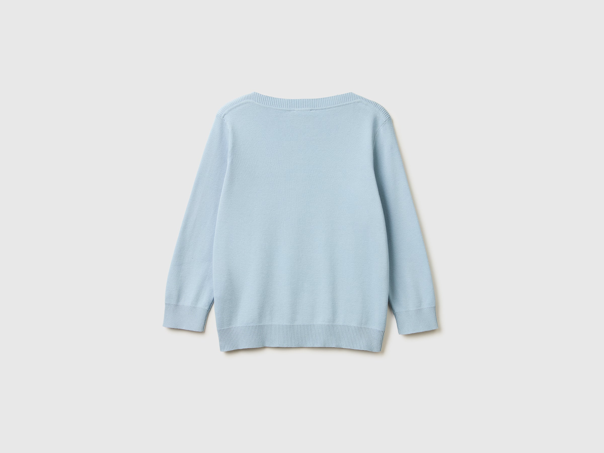 United Colors of Benetton Sweaters Maglione cotone azzurro M