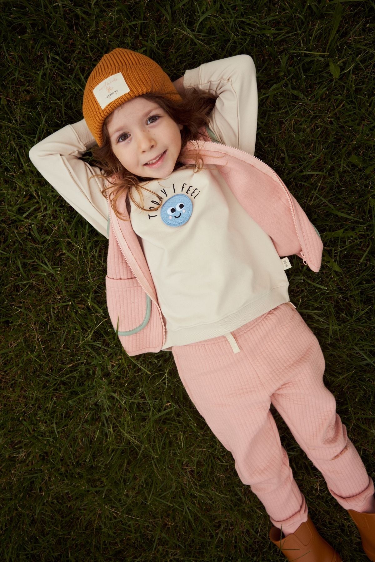 Miela Kids Salmone Unicorno Gilet Trapuntato Cotone 1-5 Anni