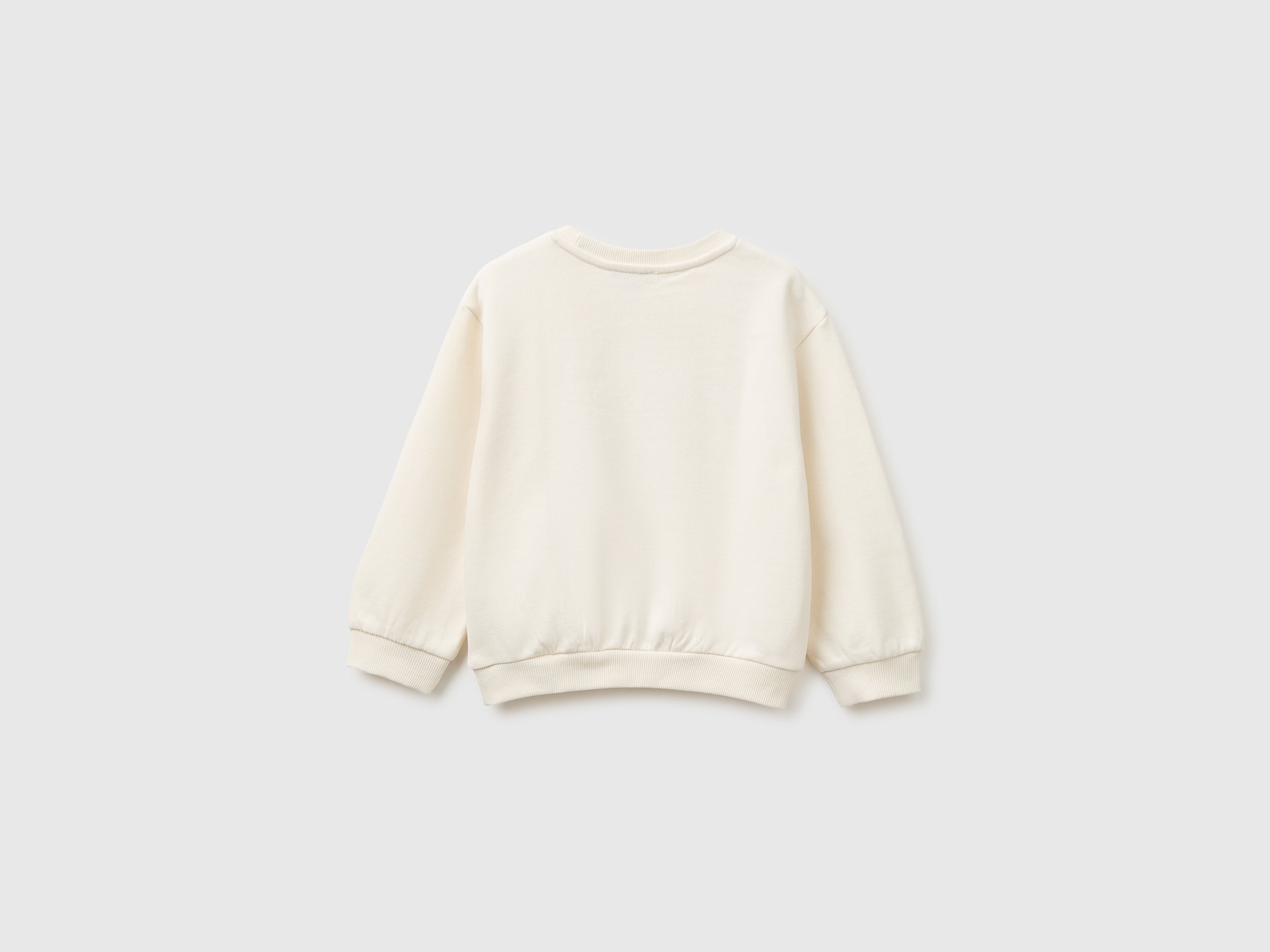 United Colors of Benetton felpa ricamo cotone bio