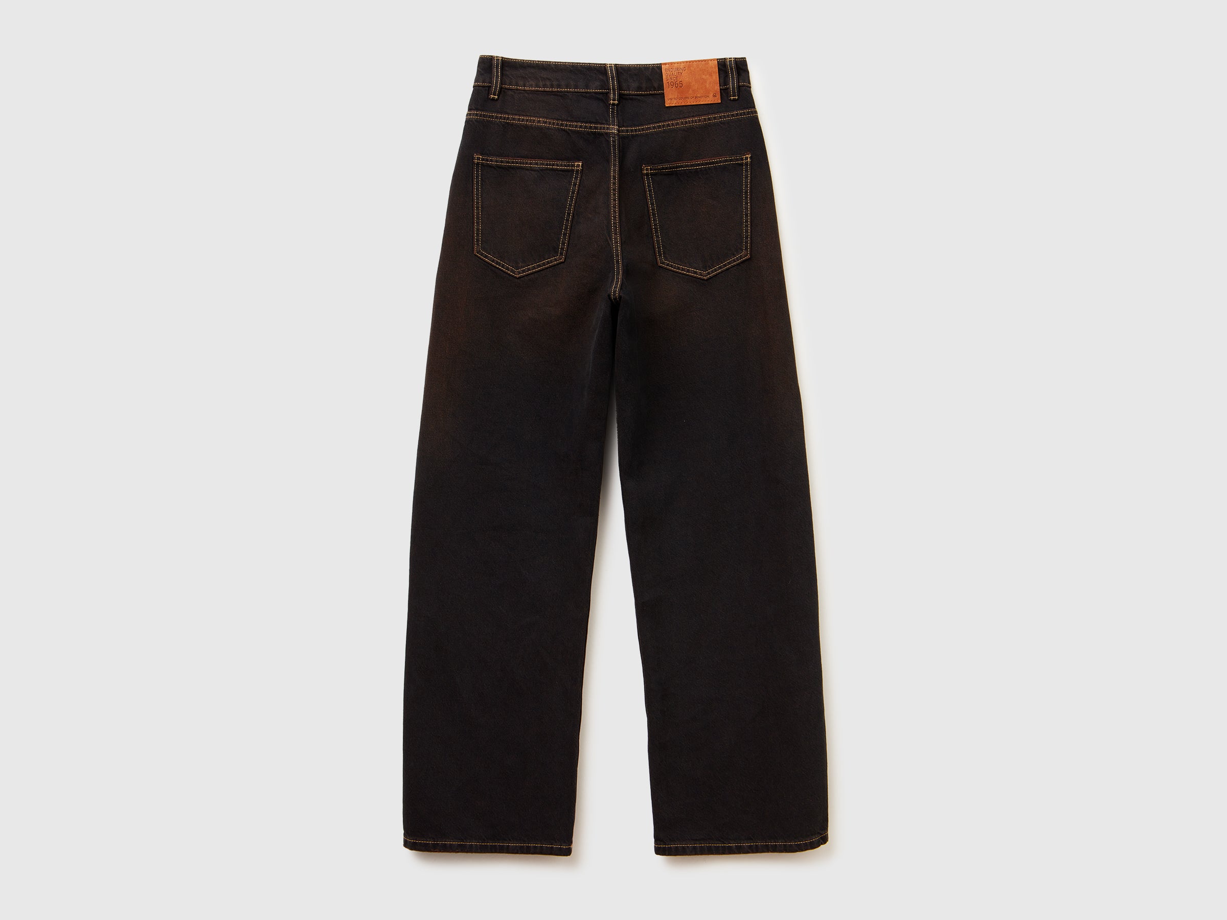 United Colors of Benetton Jeans Wide Leg 5 Tasche Denim Cotone