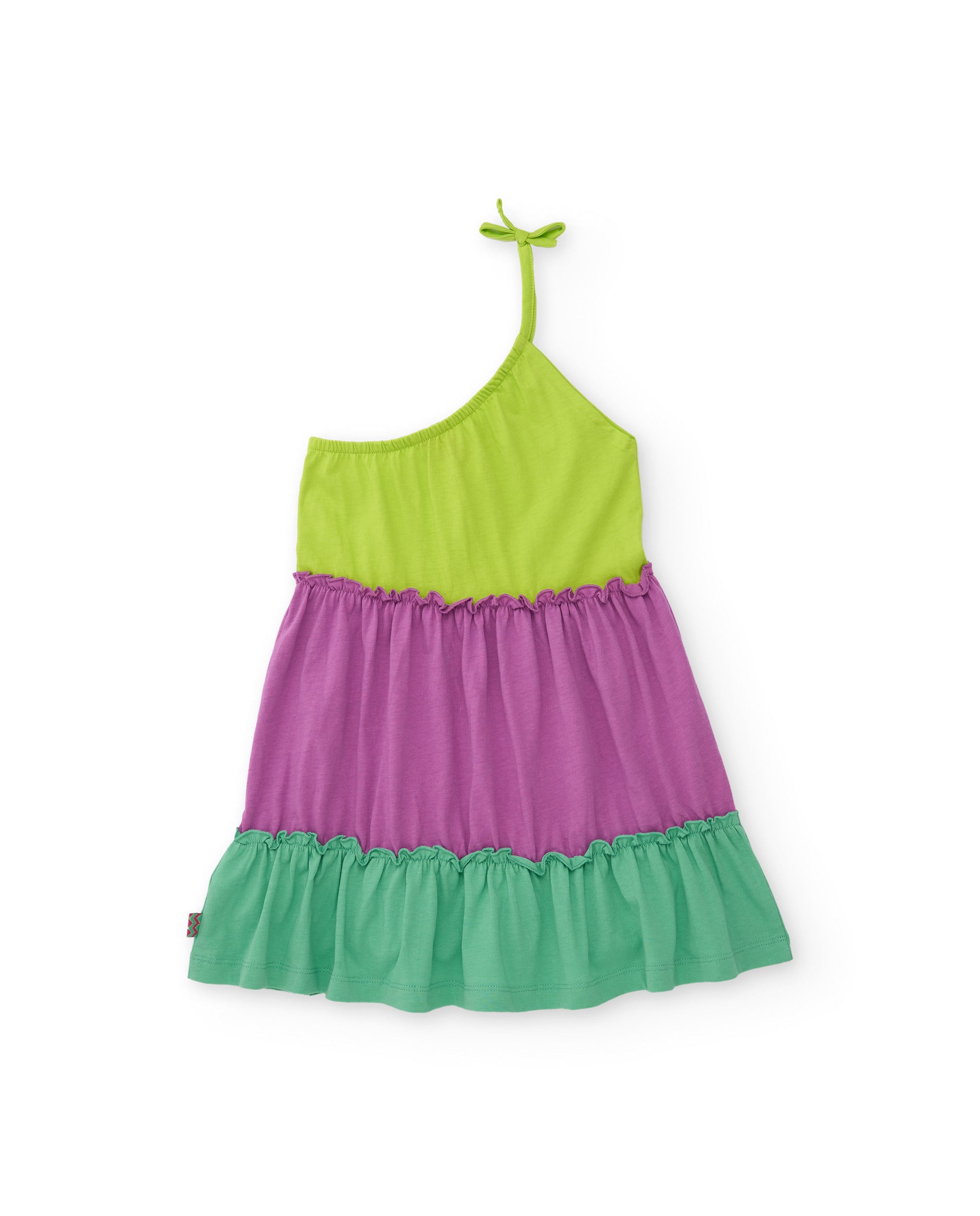 TucTuc Vestiti Maglia Asimmetrico Vestito Verde Bambina