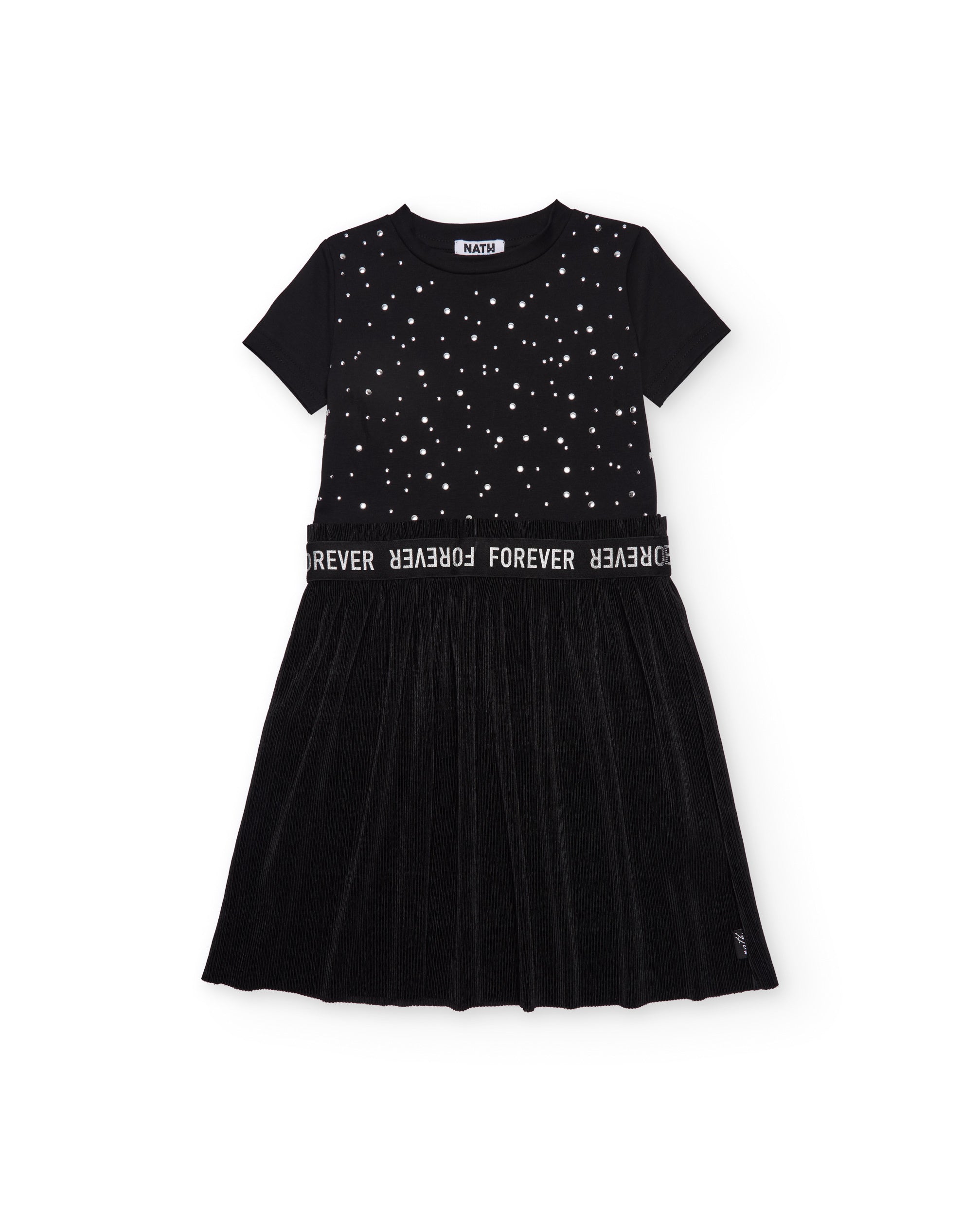 TucTuc Vestiti Vestito Maglia Brillanti Nero 4-16 Anni Elegante