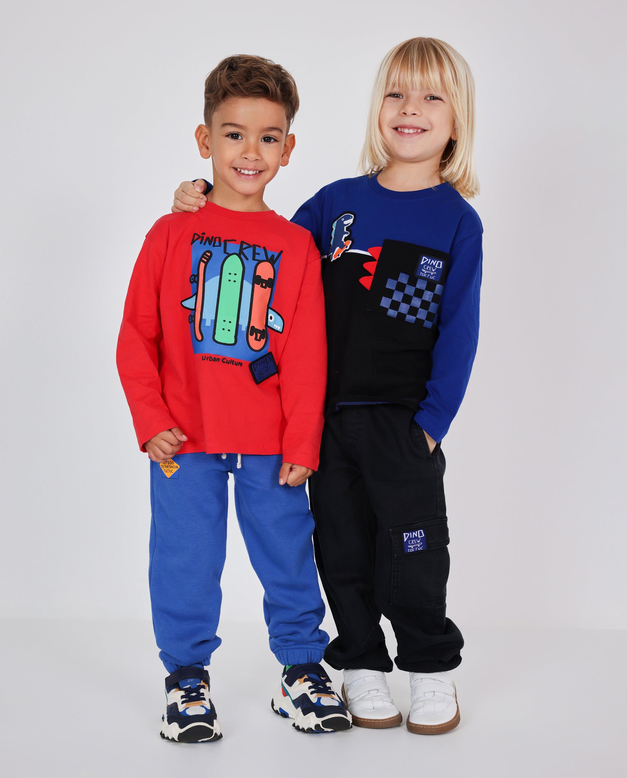 TucTuc Magliette T-Shirt Bimbo Rosso Jersey Maniche Lunghe