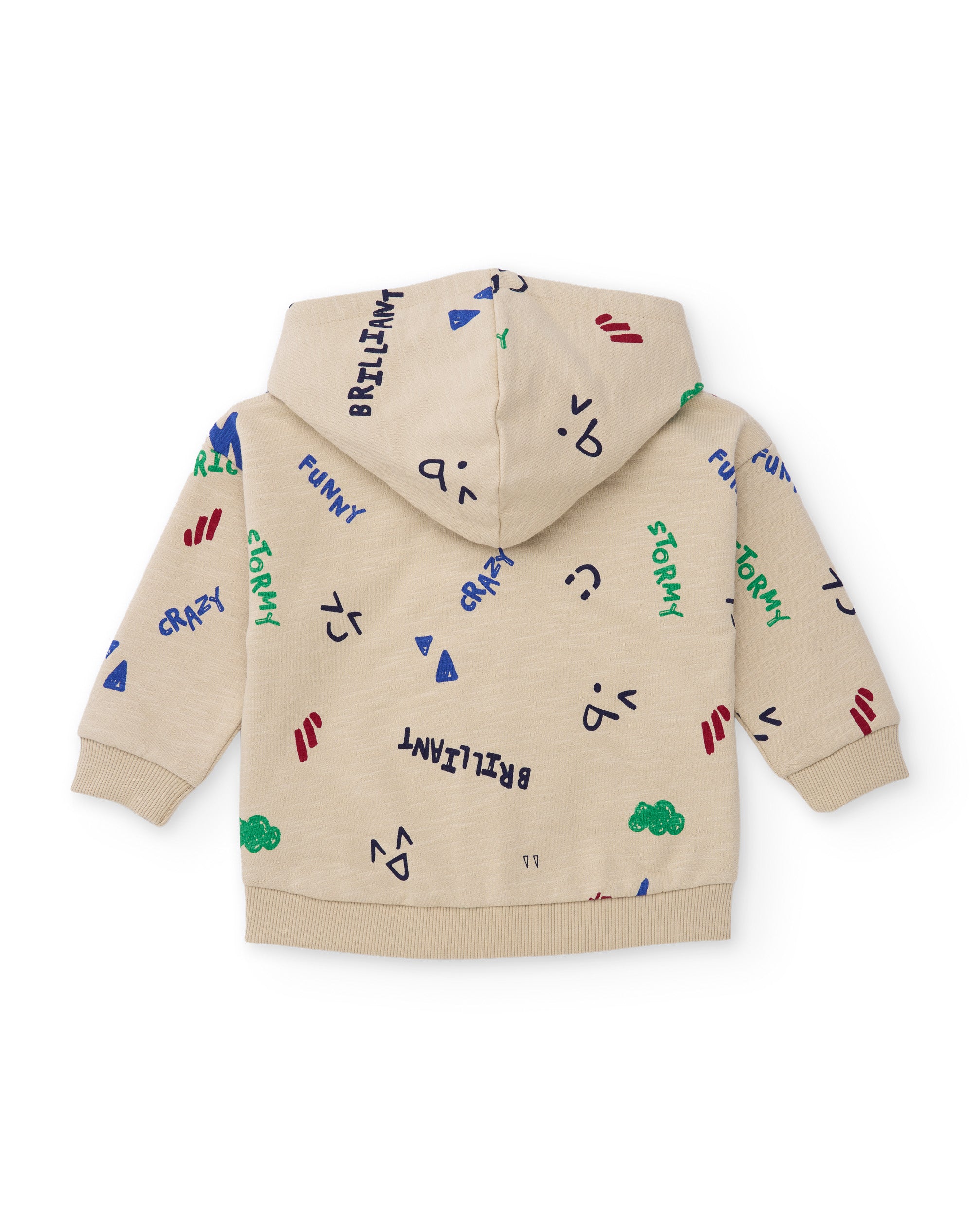 TucTuc Felpe giacca felpa bambino beige cappuccio zip