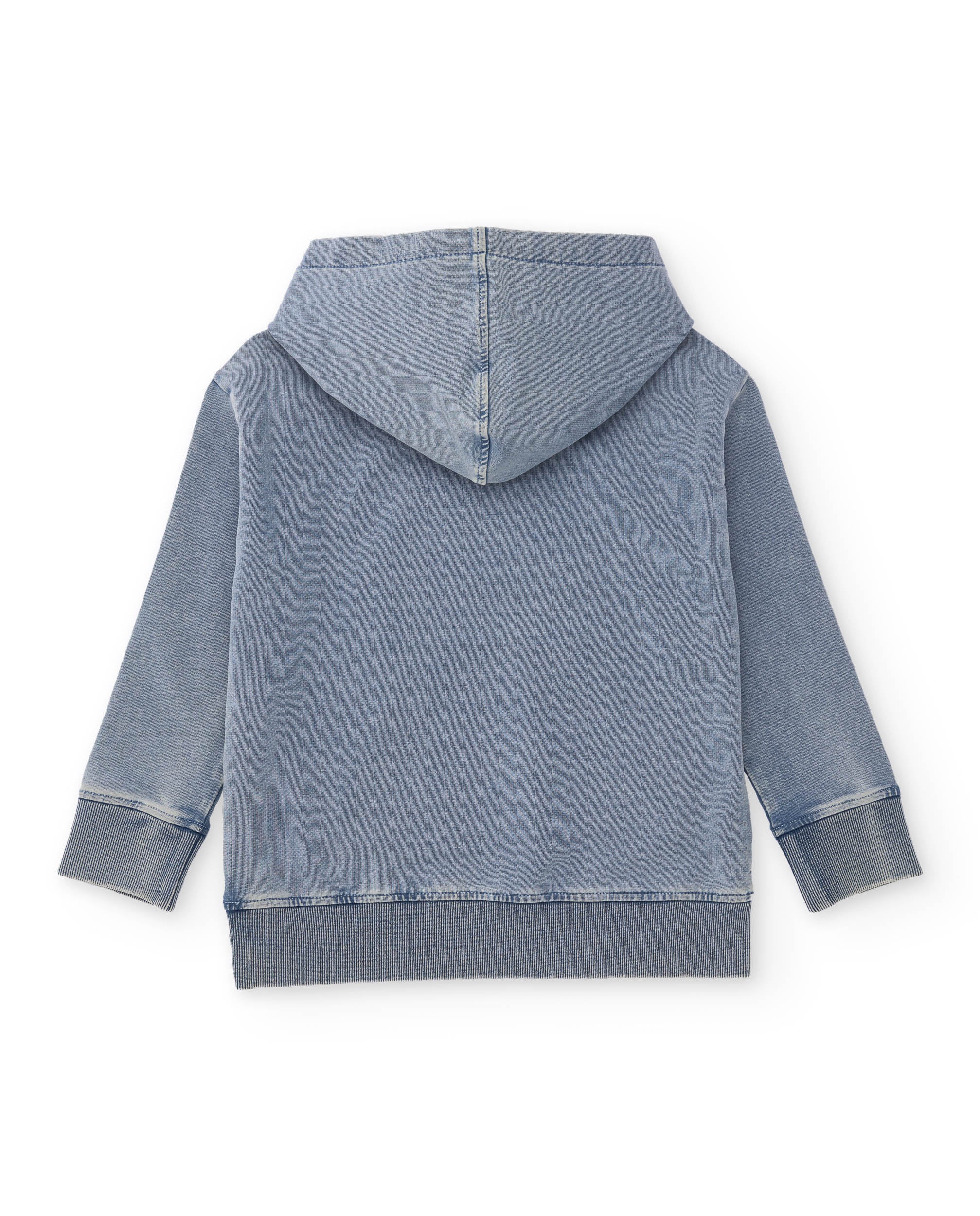 TucTuc Felpe Felpa Bambino Denim Jeans 8 Anni con Cappuccio