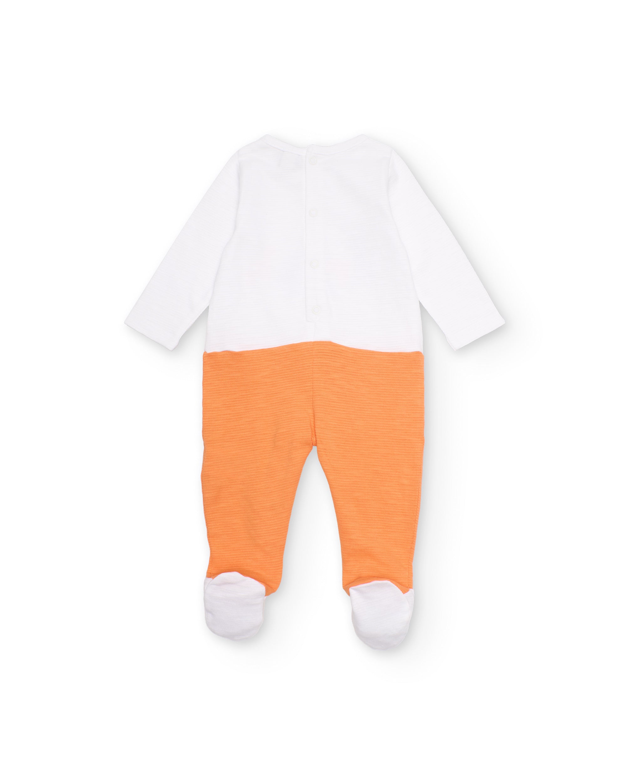 TucTuc Tutine Pagliaccetto Tutina Bianco Corallo Neonato