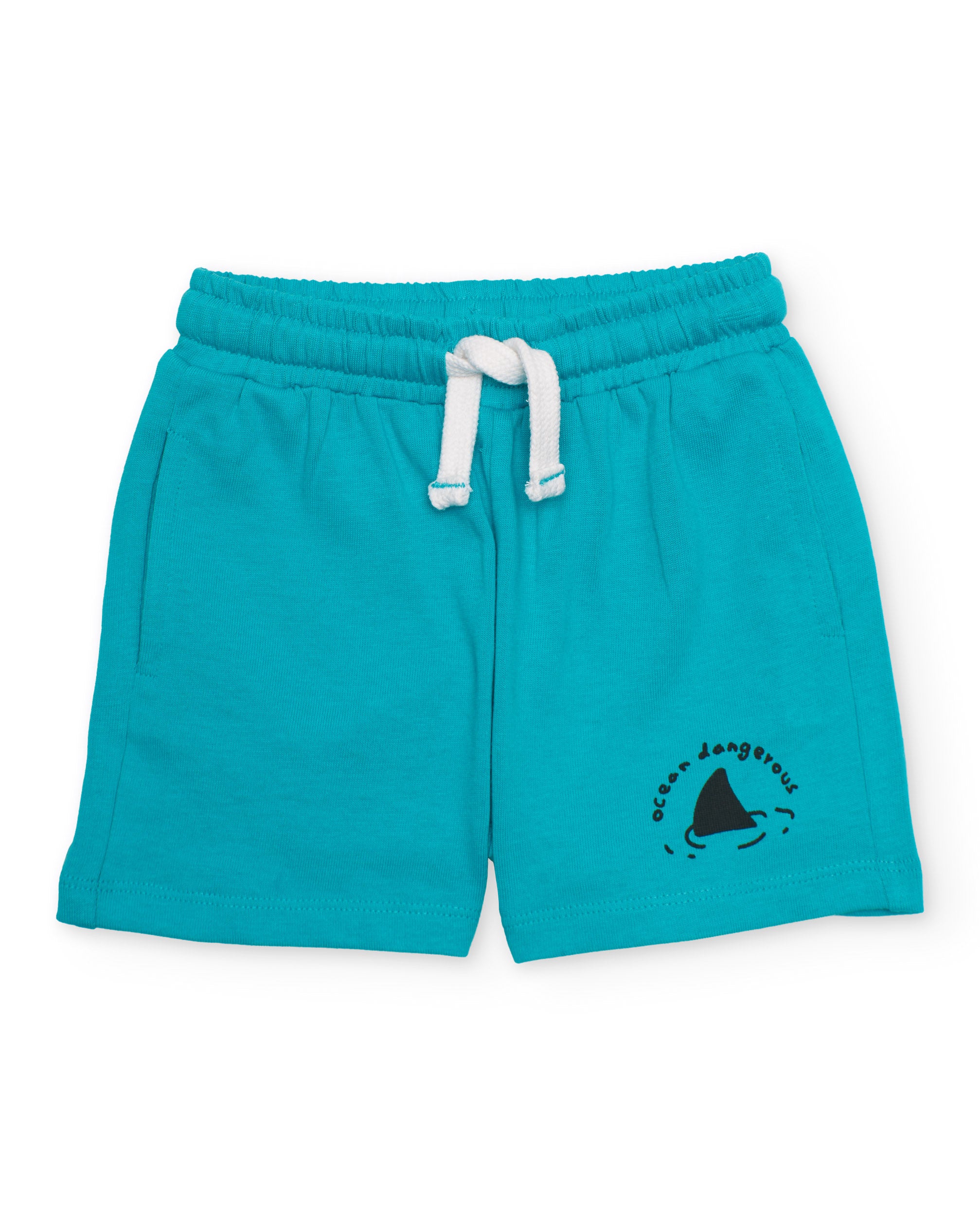 TucTuc Bermuda maglia bambino turchese vita elasticizzata