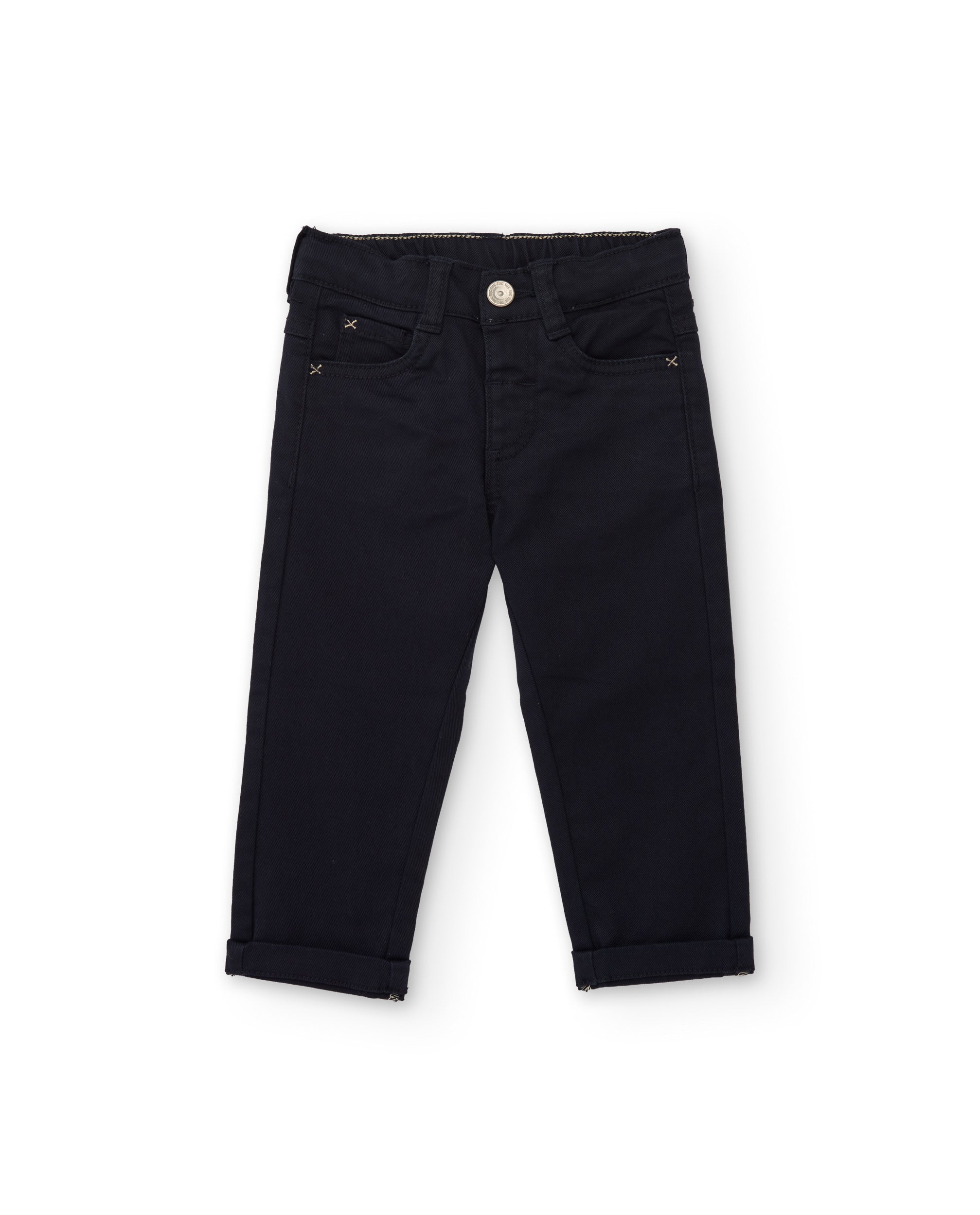 TucTuc Pantaloni bambino blu marino cotone dritto