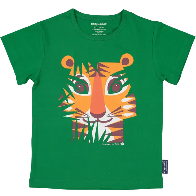 Coq en Pâte Maglietta Tigre cotone bio bimbo 2 anni