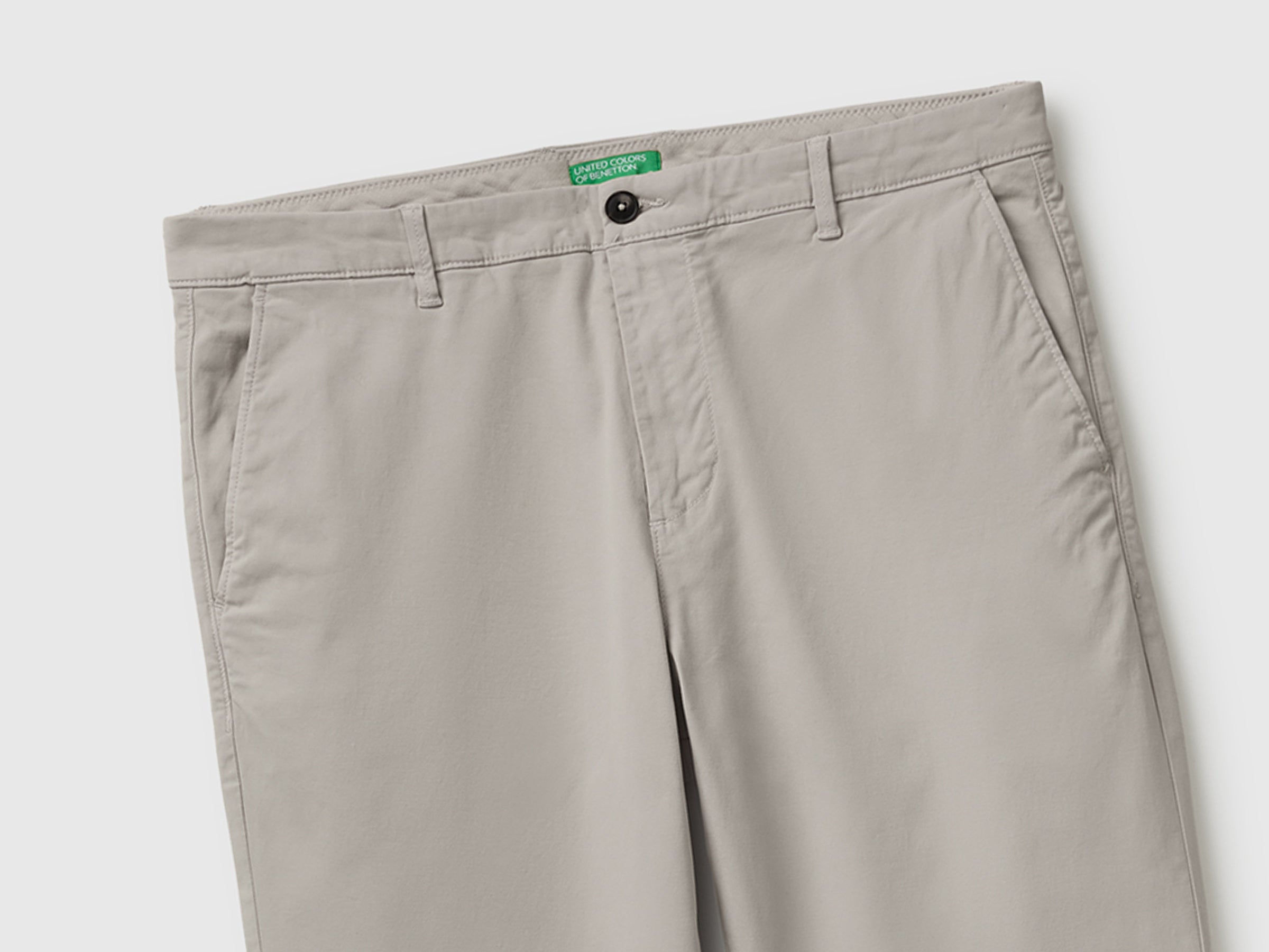 United Colors of Benetton Trousers Chino Dritti Cotone Elasticizzato