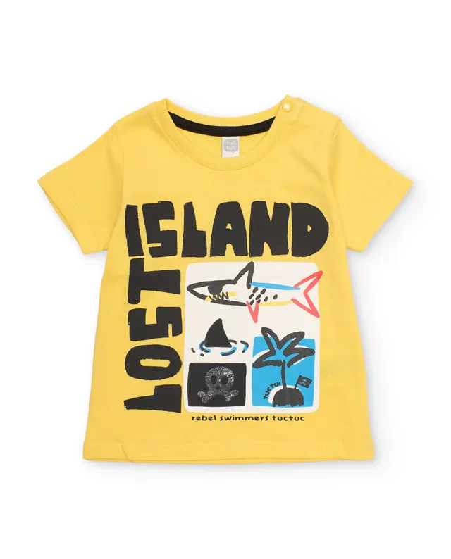 TucTuc Magliette t-shirt bambino giallo stampa taxi