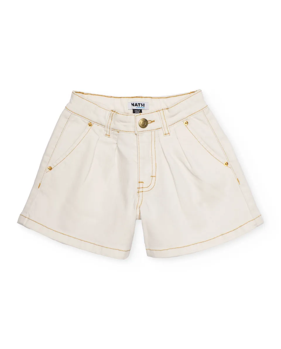 TucTuc Bermuda shorts bambina denim bianco
