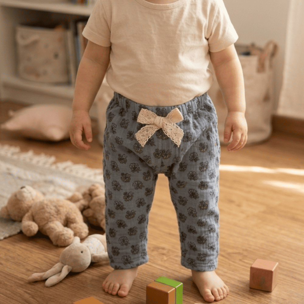 Petite Citrouille Elise pantalone neonato garza cotone leggero