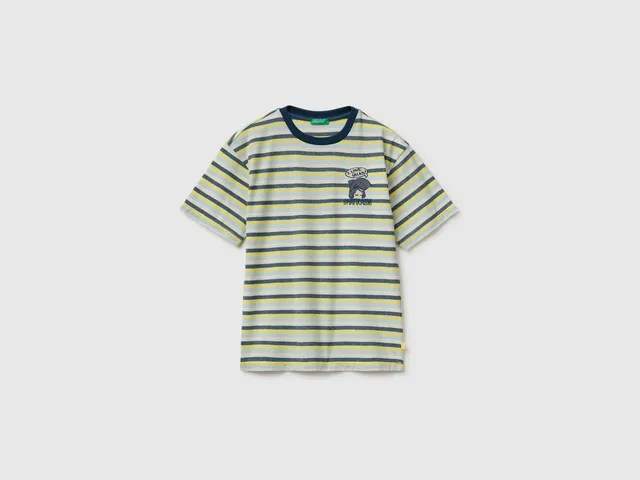 United Colors of Benetton T-Shirts T-shirt righe oversize cotone M