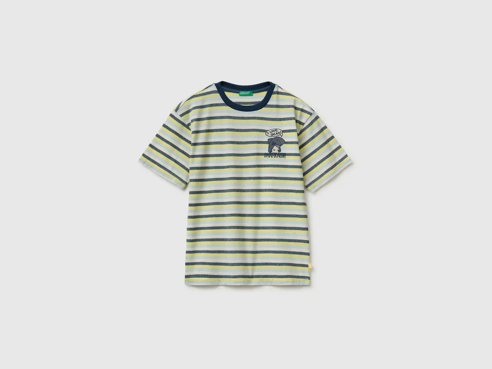 United Colors of Benetton T-Shirts T-shirt righe oversize cotone M