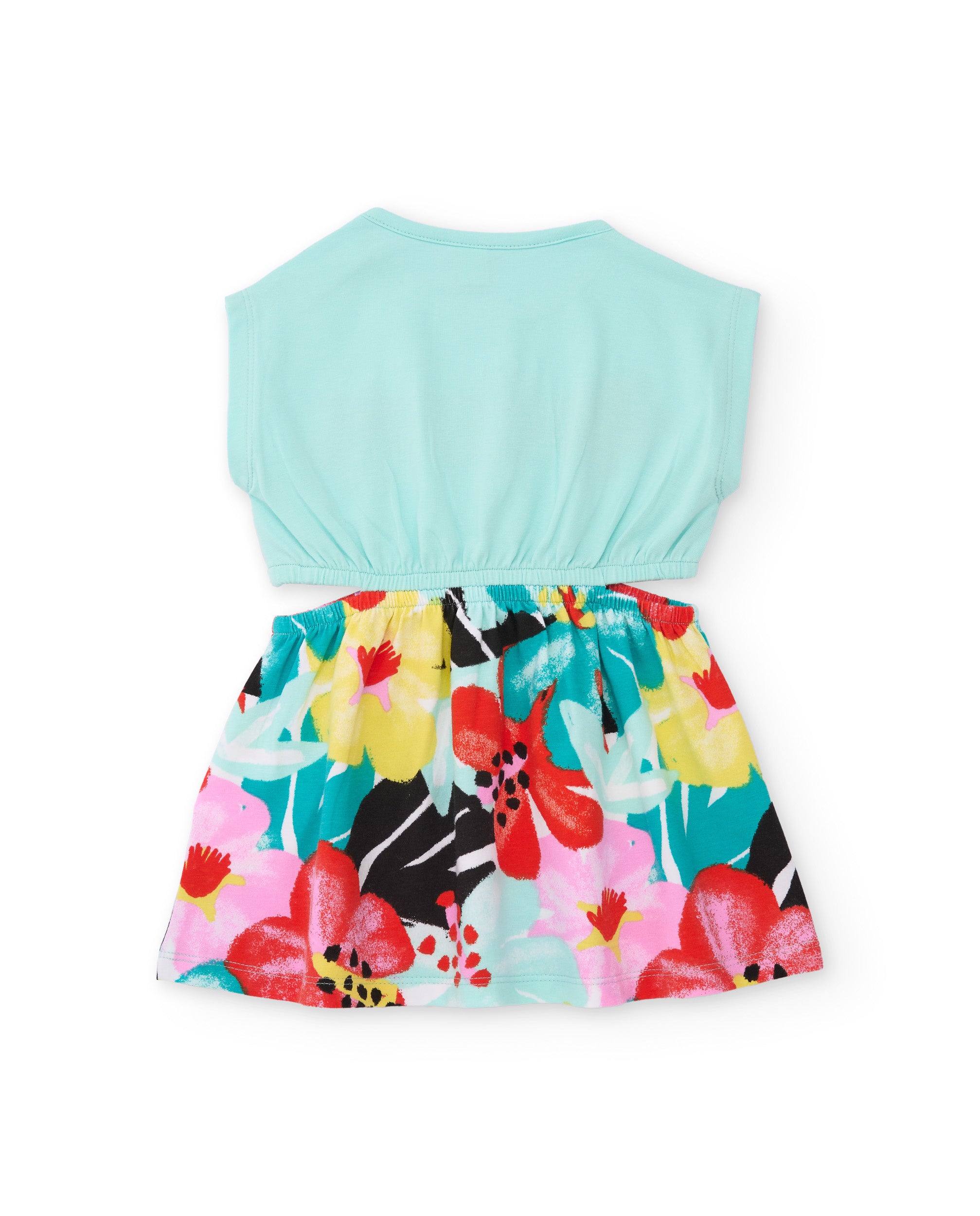 TucTuc Vestiti Vestito bambina turchese fiori ricamati estate