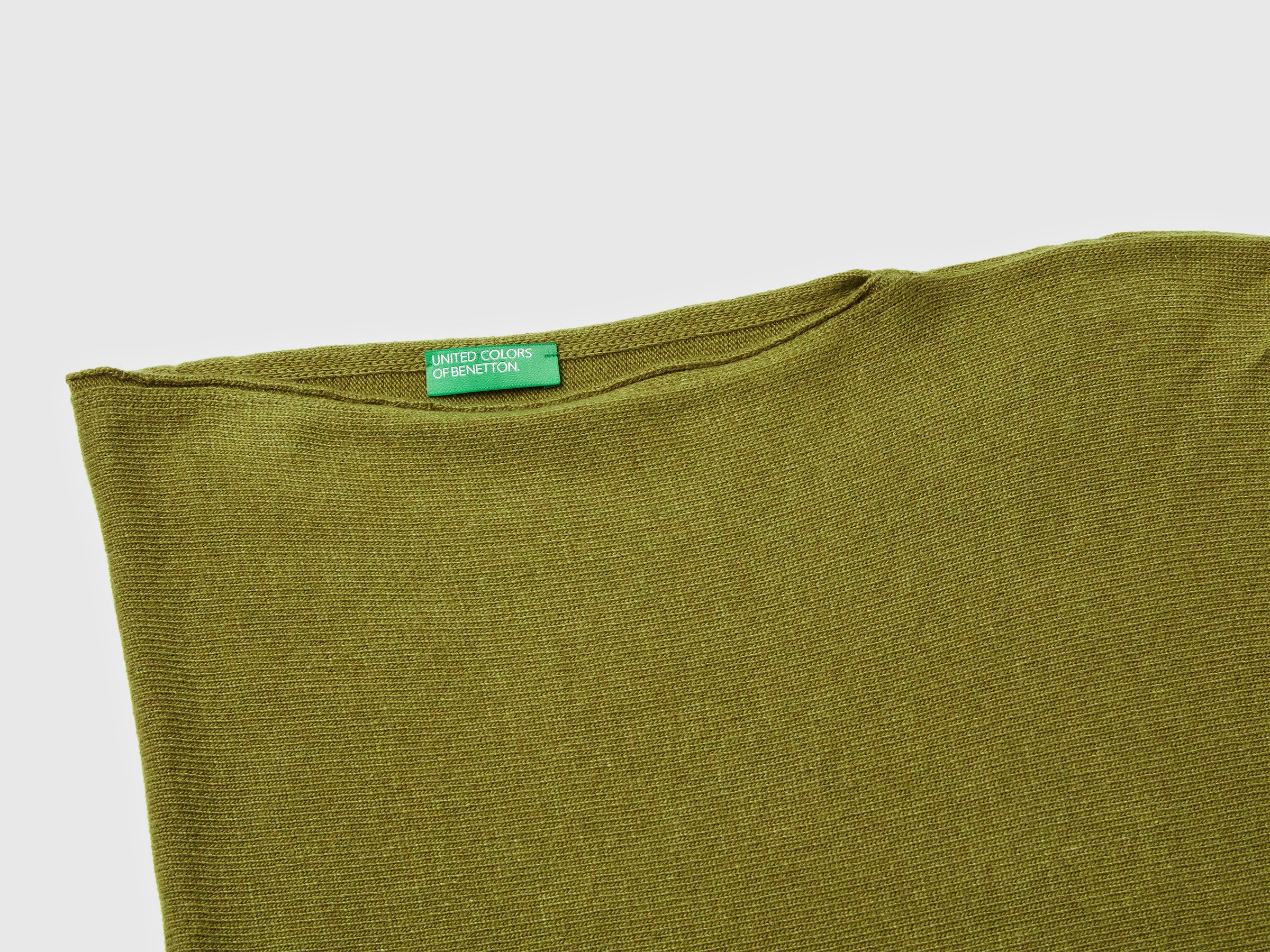 United Colors of Benetton Poncho Misto Cashmere Collo a Punta OS