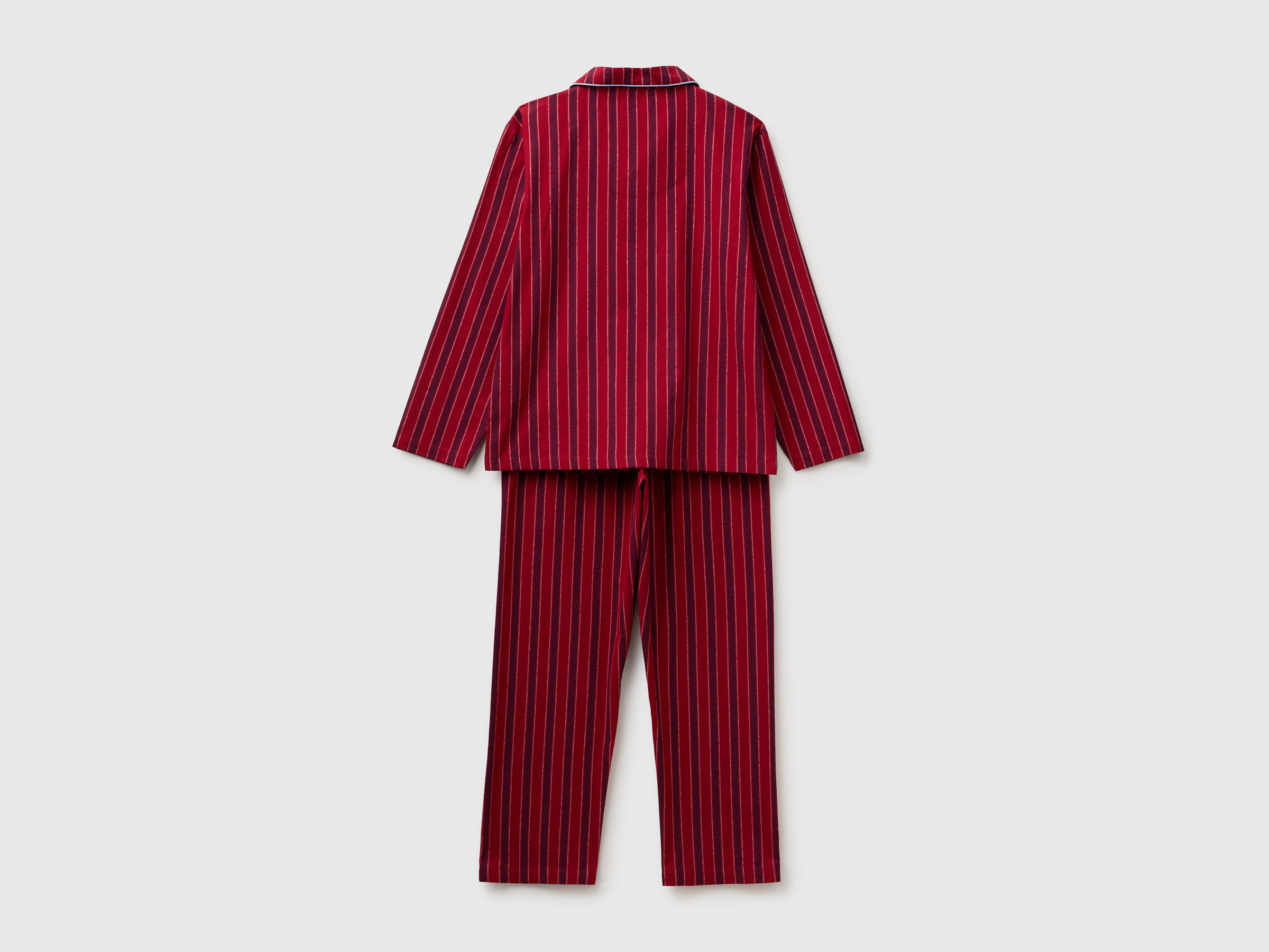 United Colors of Benetton Pigiama flanella righe cotone aperto