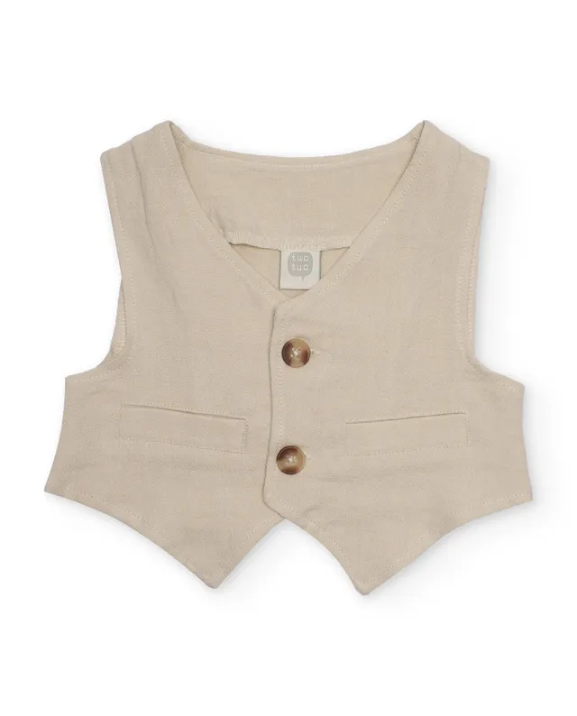 TucTuc Giacche Gilet Beige Gilet Bottoni Bambino