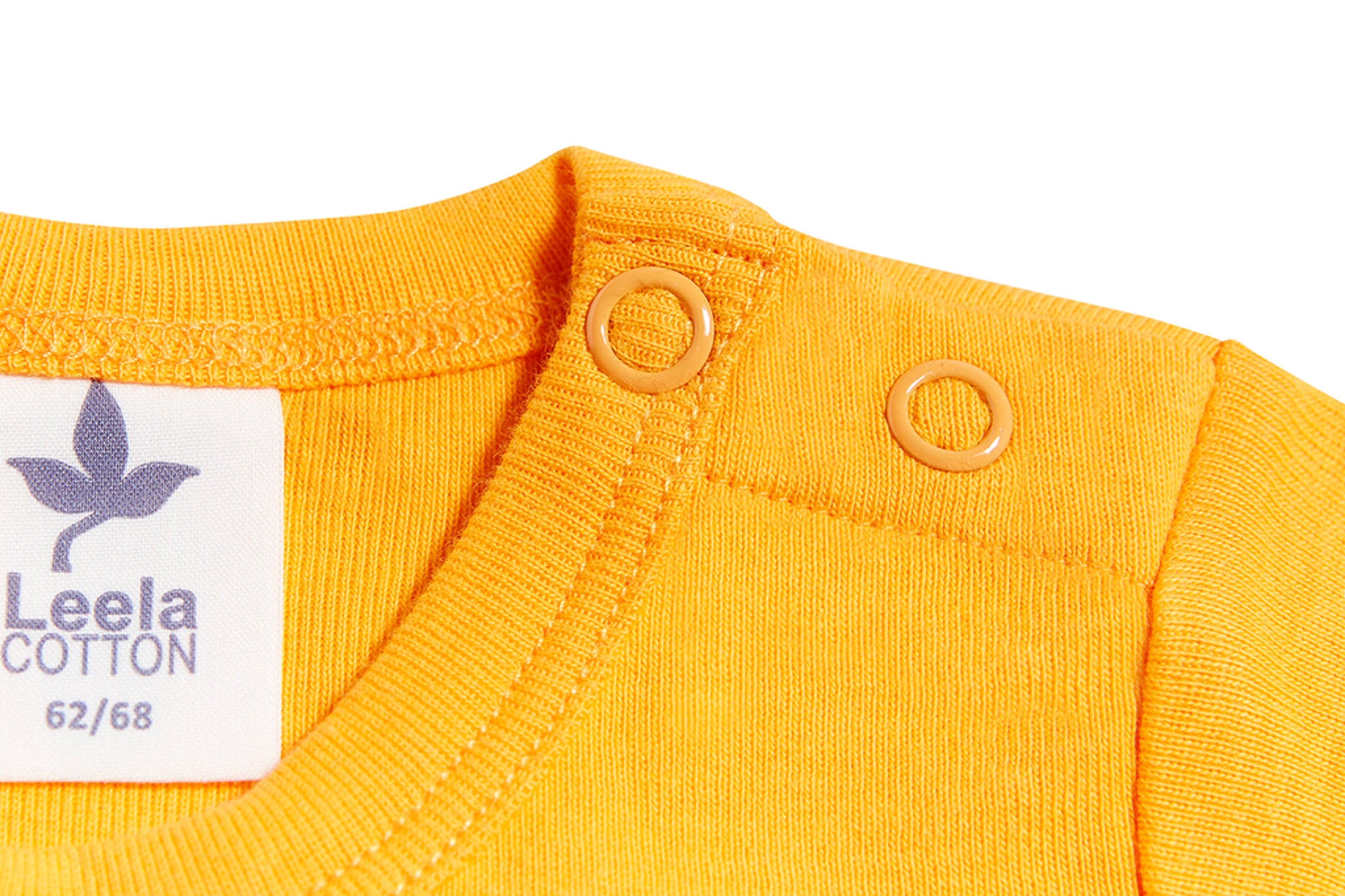 Leela Body Maniche Corte Giallo Cotone Organico Neonato