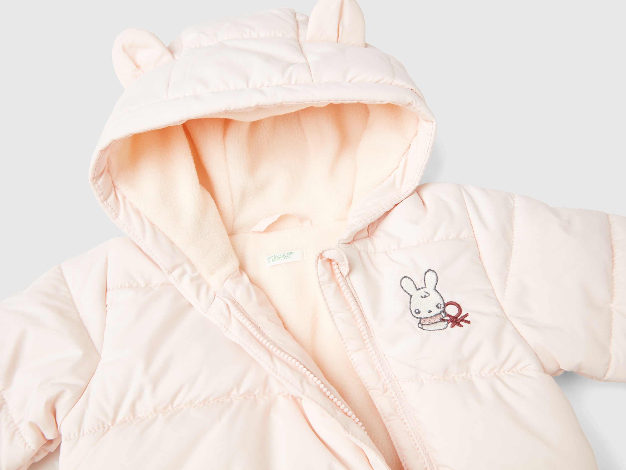 Benetton Giacca Imbottita con Cappuccio 68 antivento