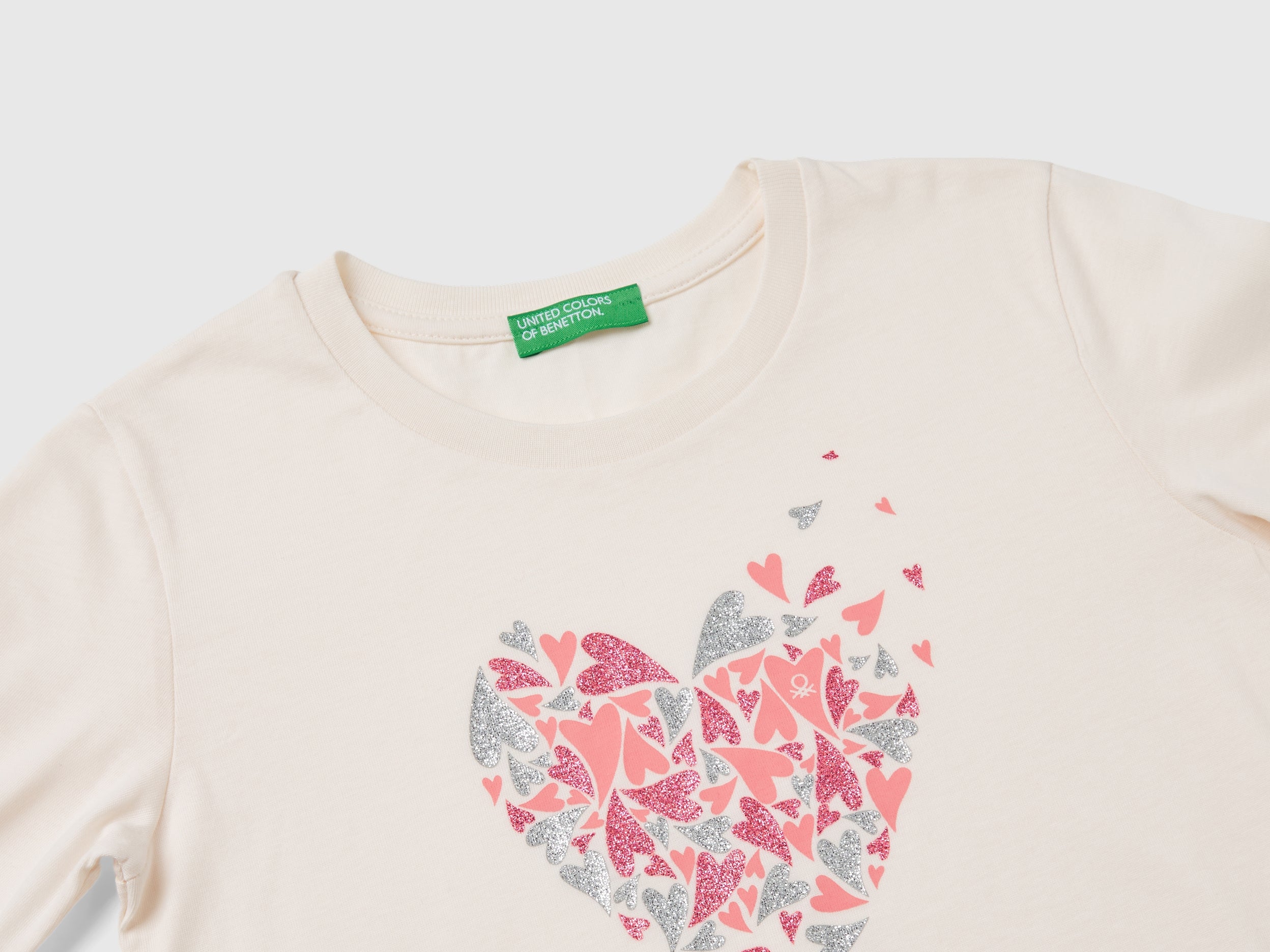 United Colors of Benetton T-Shirt Cotone Organico Maniche Lunghe L
