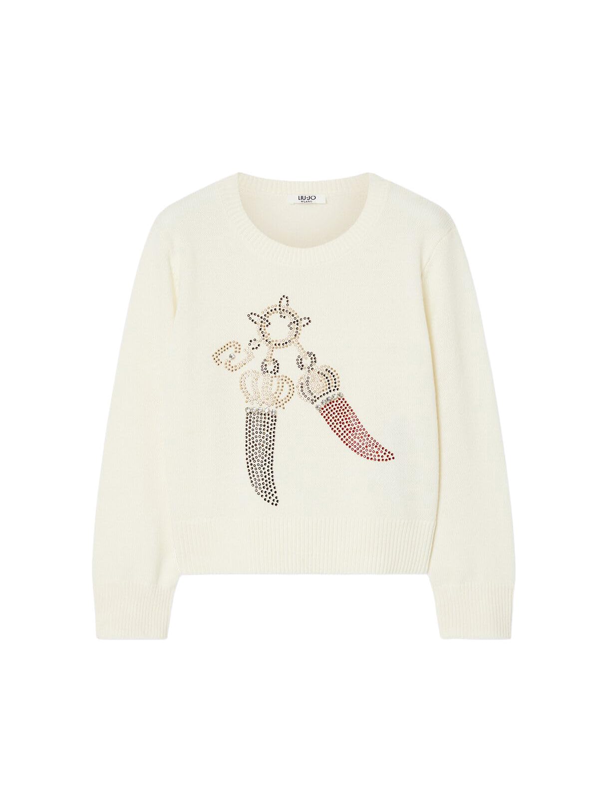 Liu Jo Maglia in Lana Jacquard con Strass Taglia L