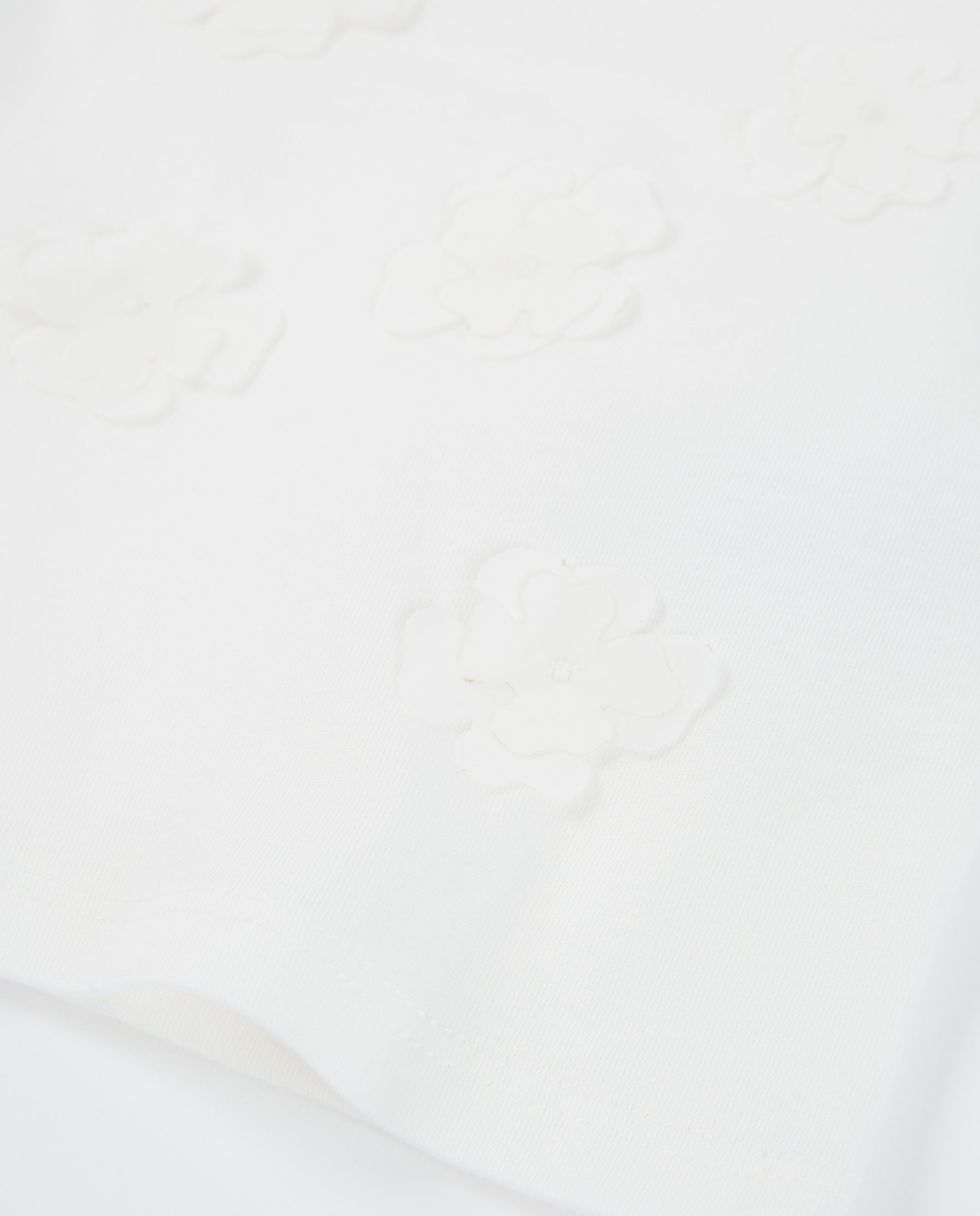 TucTuc Magliette t-shirt bambina bianca fiori rilievo
