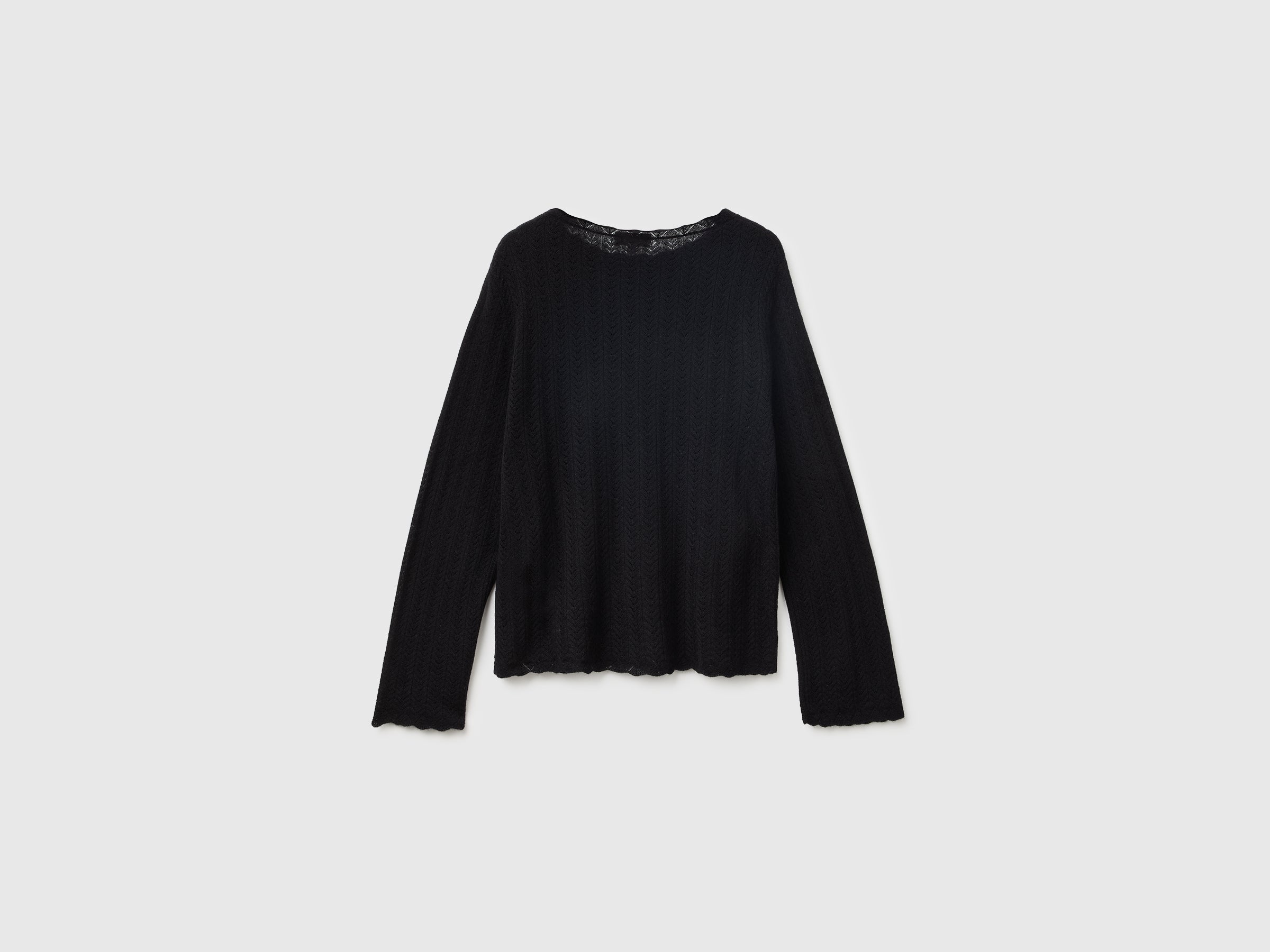 United Colors of Benetton Ultralight wool blend openwork maglione lana