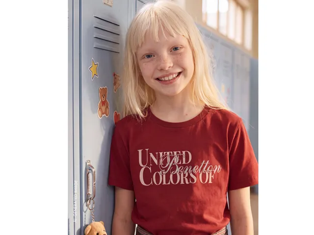 United Colors of Benetton T-shirt glitter cotone manica corta