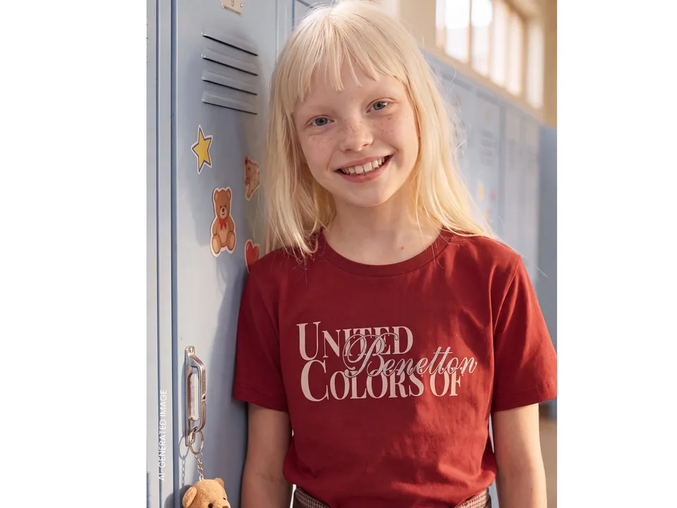 United Colors of Benetton T-shirt glitter cotone manica corta