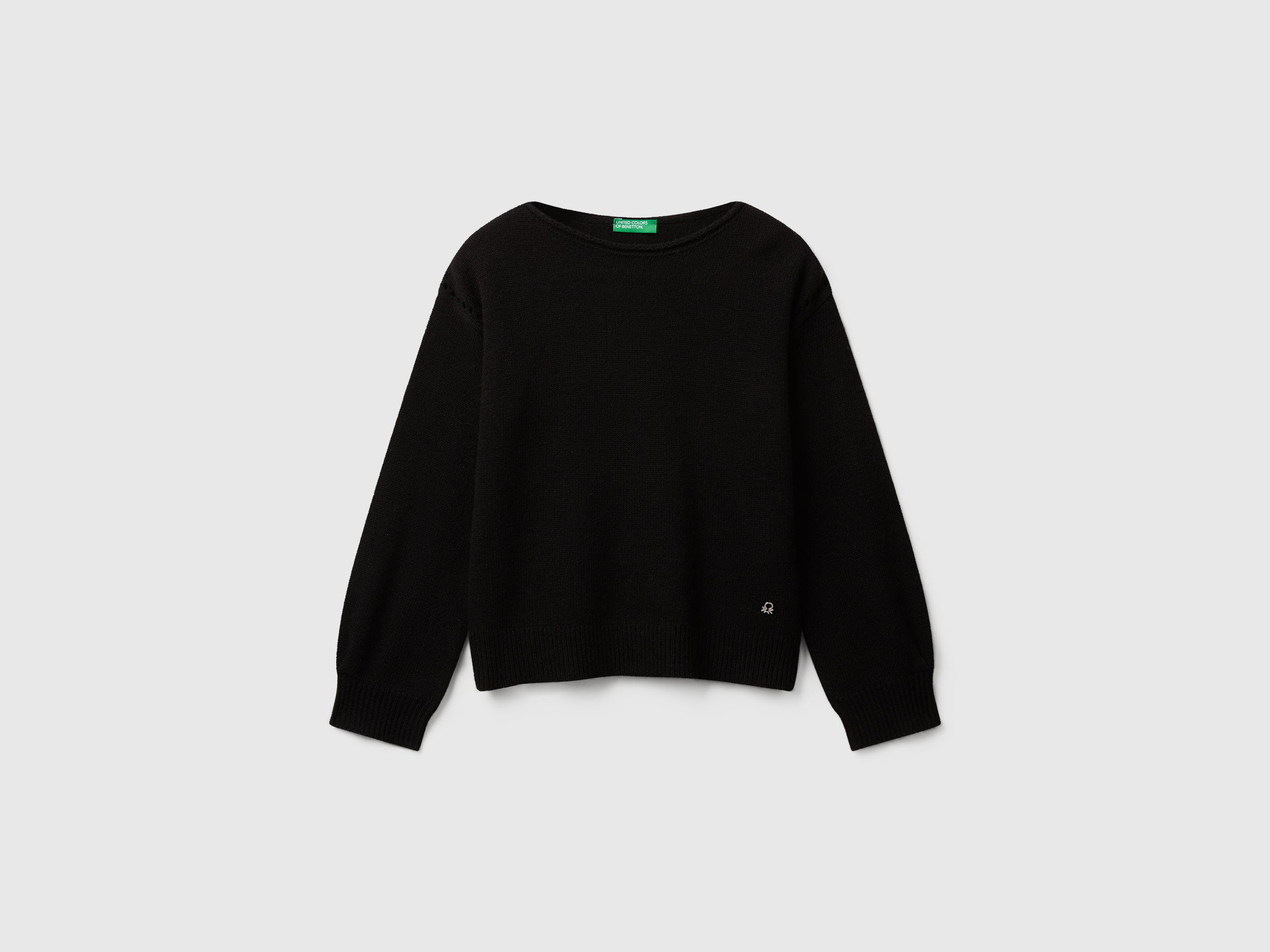 United Colors of Benetton Maglione viscosa lana trecce taglia L