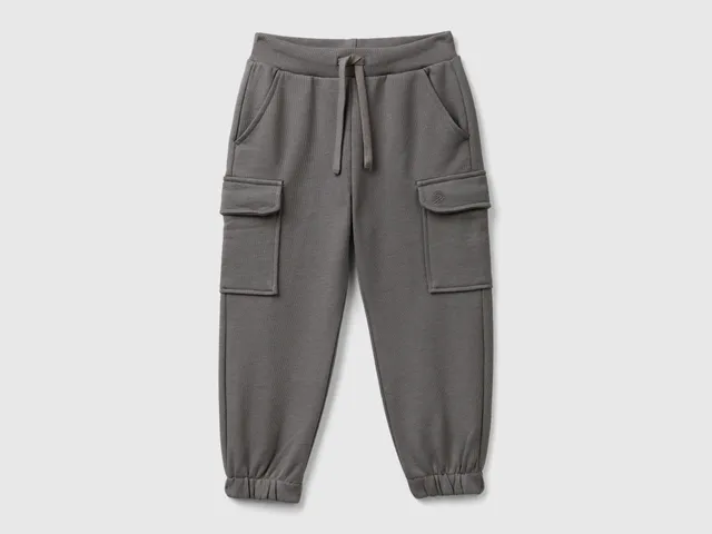 United Colors of Benetton Pantaloni Cargo Felpa Cotone 104