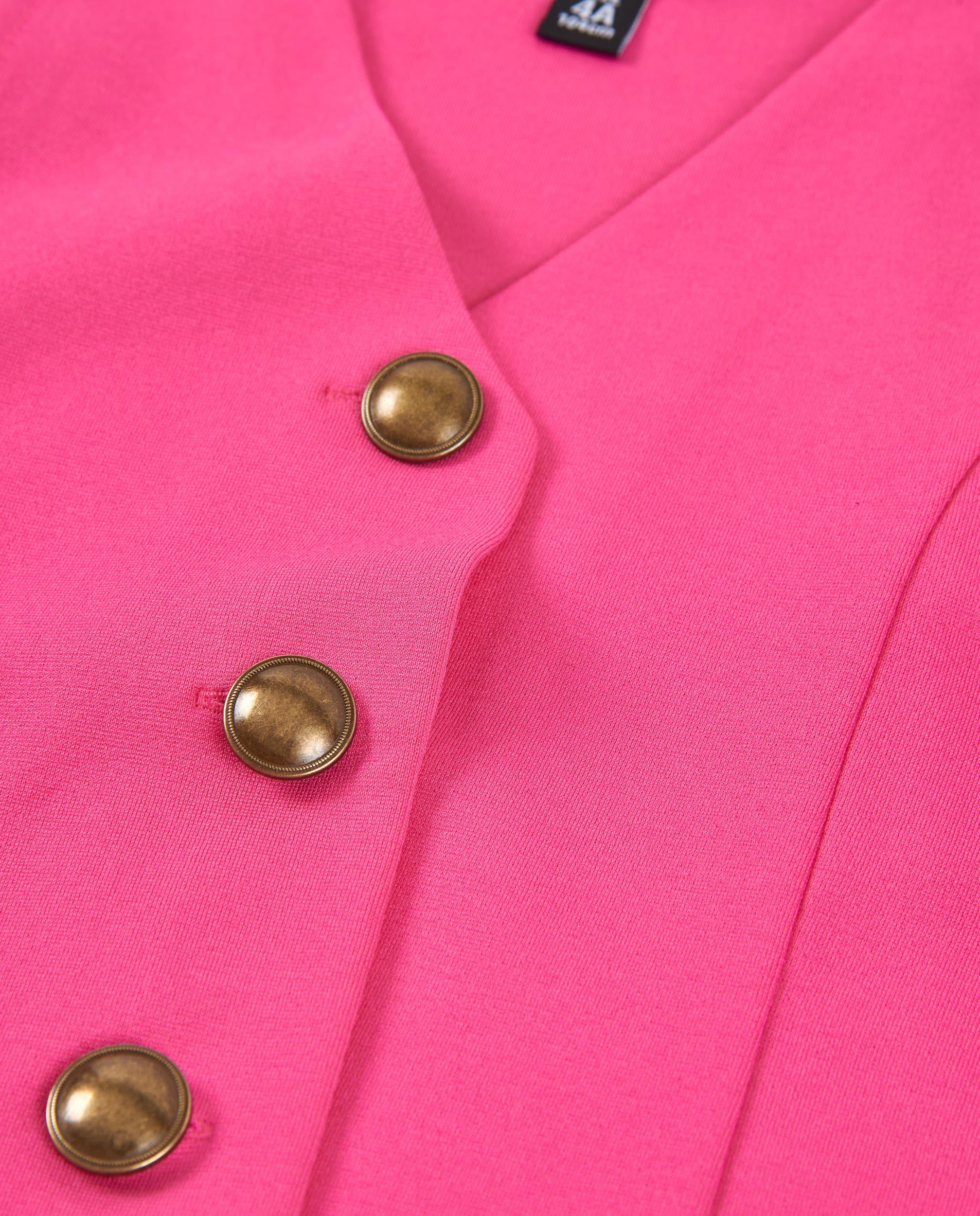 TucTuc Maglioni Gilet Bambina Fucsia Bottoni Metallici