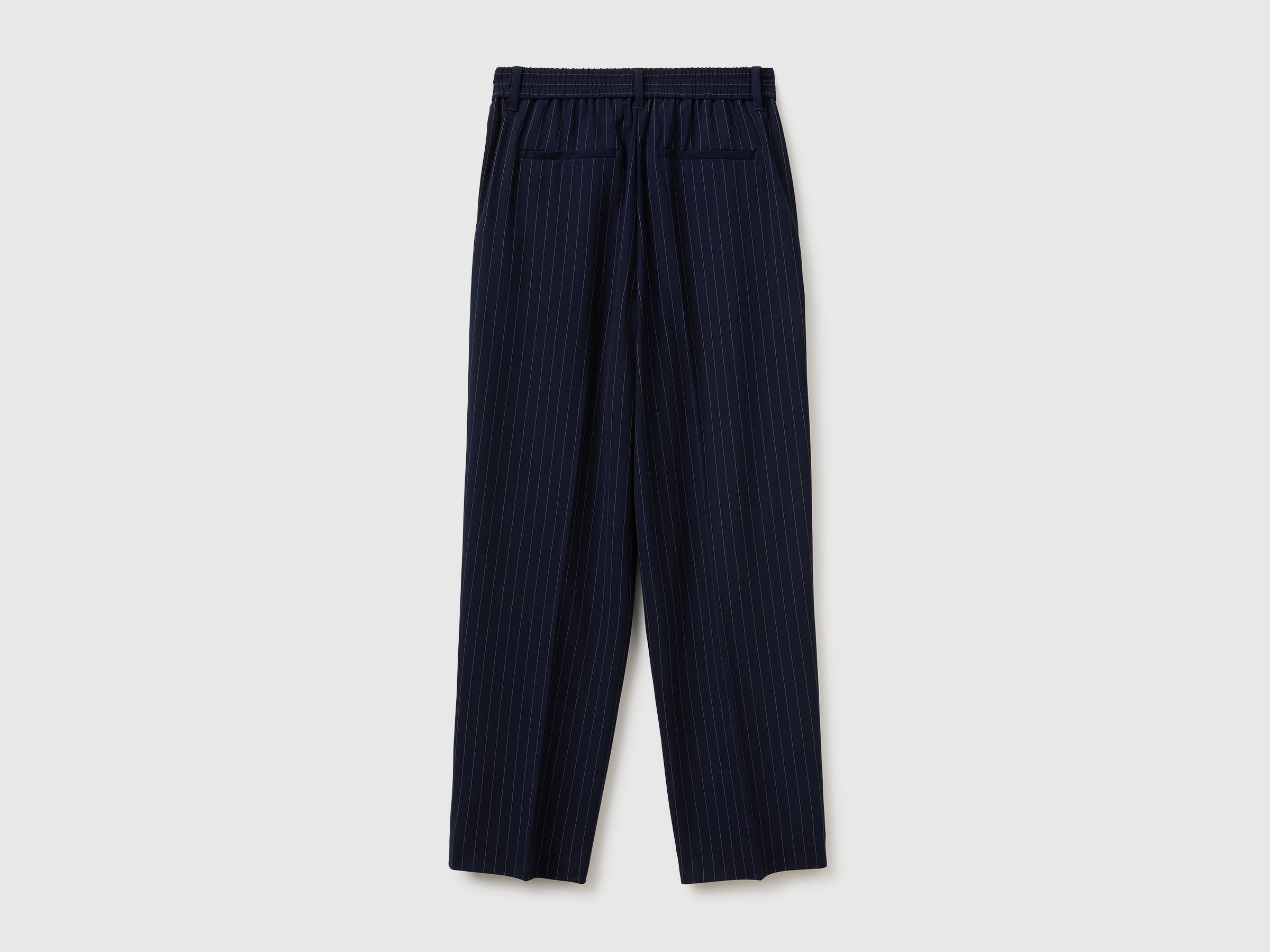 United Colors of Benetton pantaloni gessati carrot 42 viscosa
