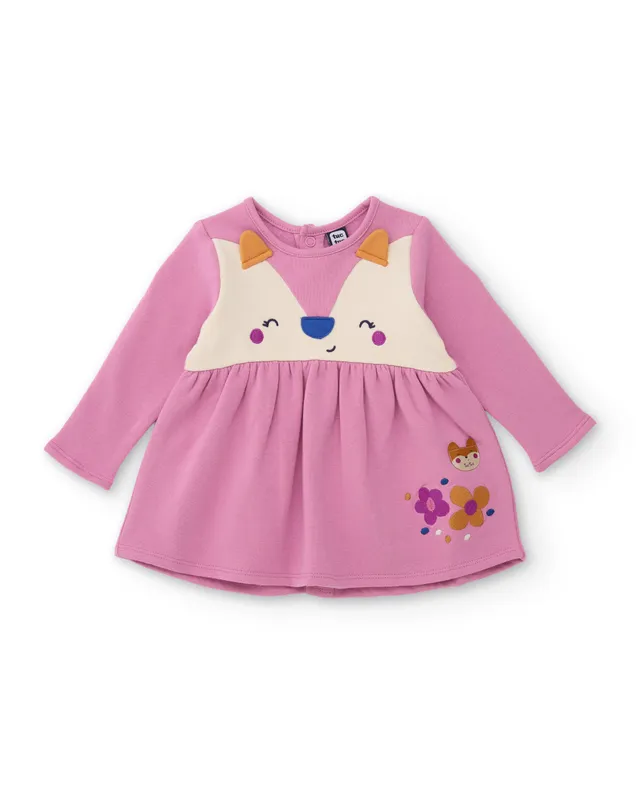 TucTuc Vestiti Vestito Felpa Animali Rosa Neonata