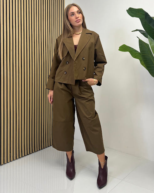 Sottosopra MT6 pantaloni coulotte neri taglia unica cintura