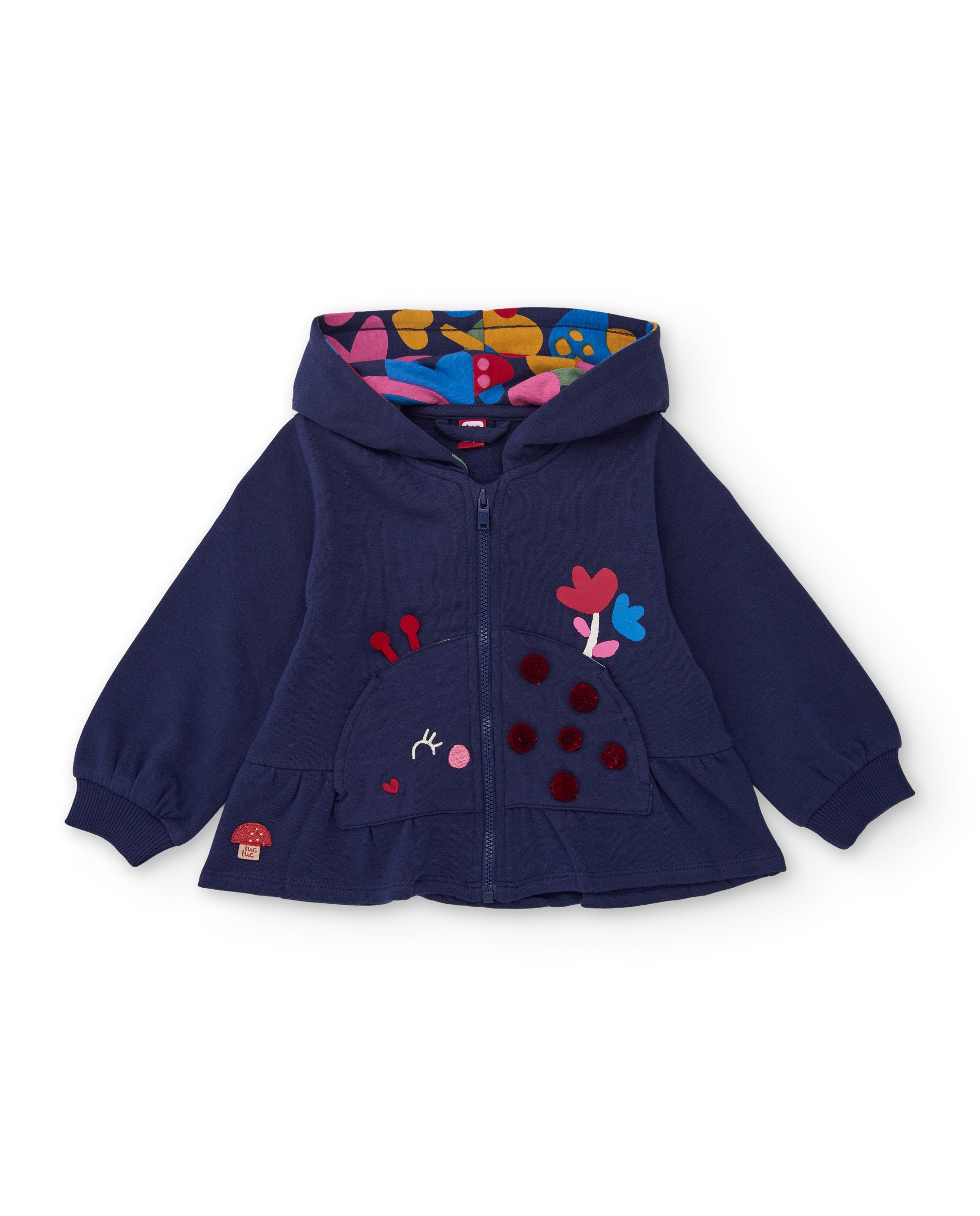 TucTuc Completi Felpa Bambina Blu Navy con Leggings 2 Pezzi