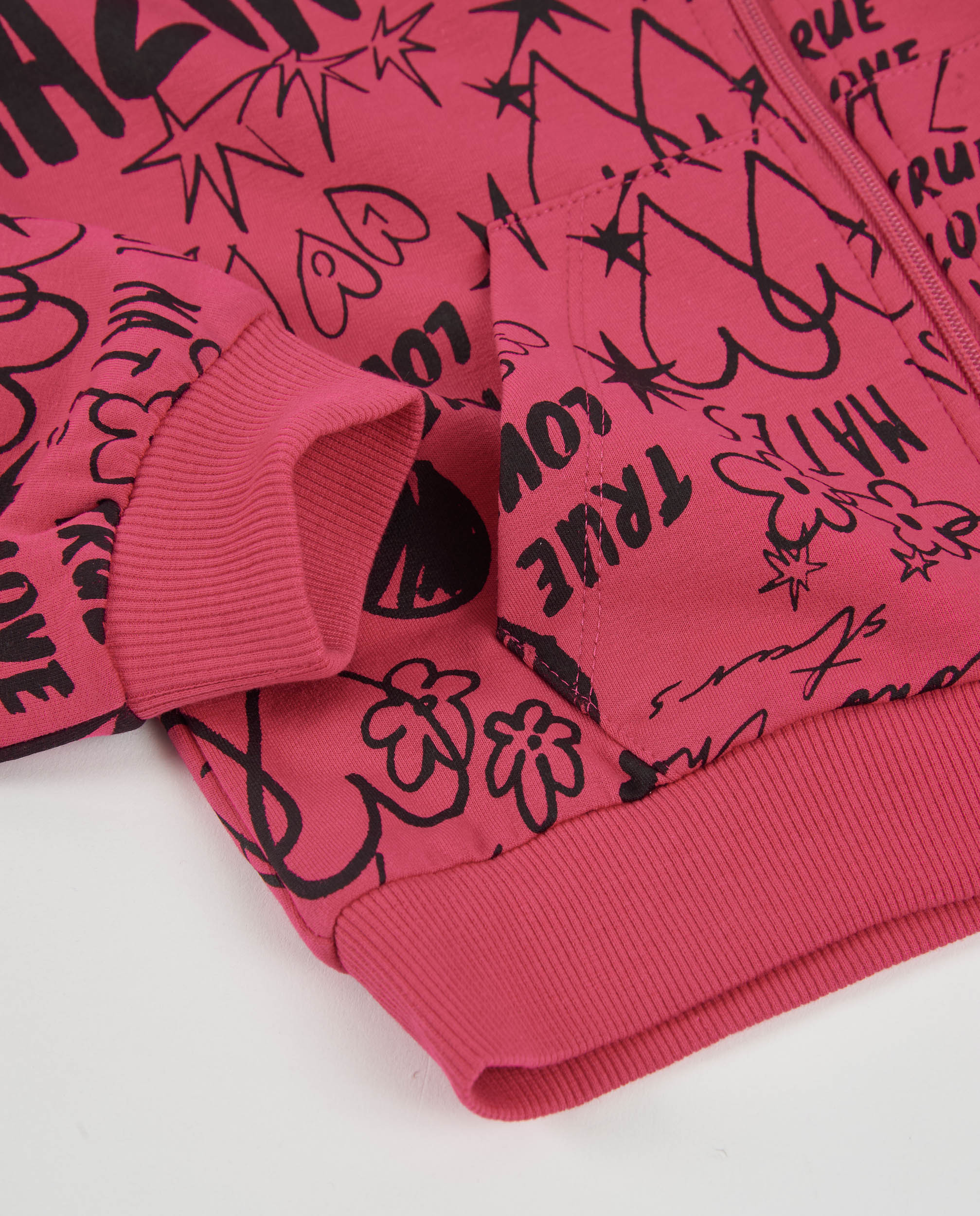 TucTuc Felpe Felpa Bambina Fucsia Cappuccio Zip