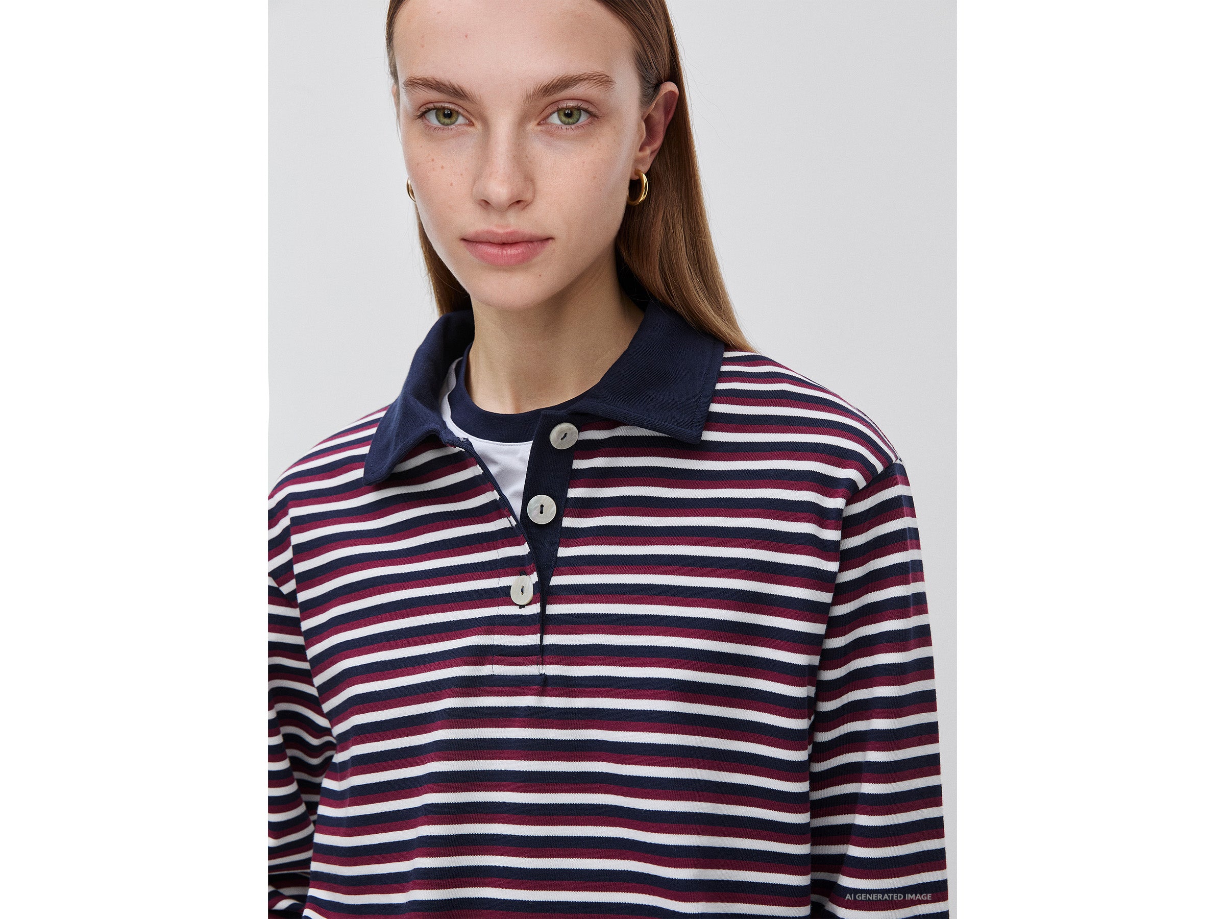 United Colors of Benetton Regular Polo a Righe M Cotone Pesante