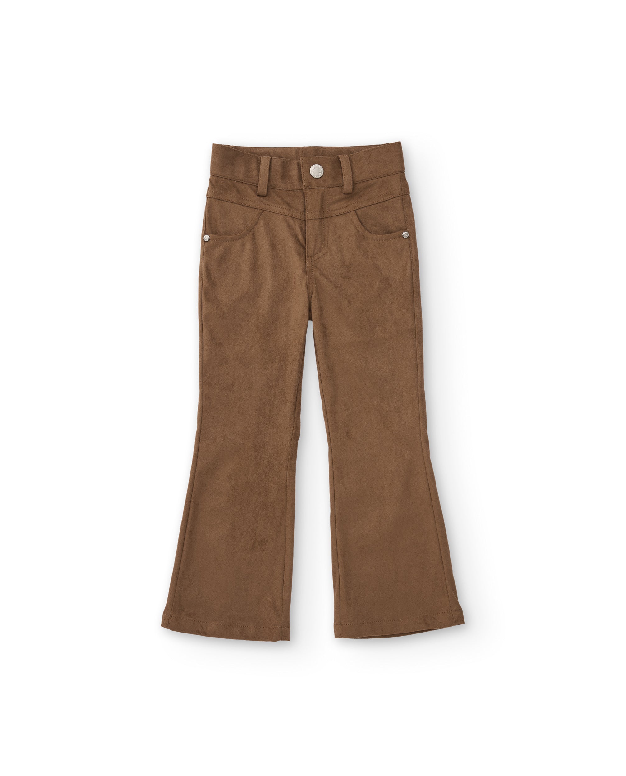 TucTuc Pantaloni Zampa Scamosciato Marrone Bimba